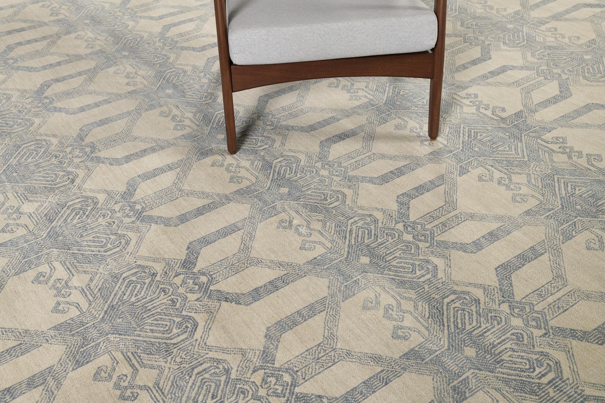 Mehraban Transitional Design Teppich Allure Van Alen (Handgeknüpft) im Angebot