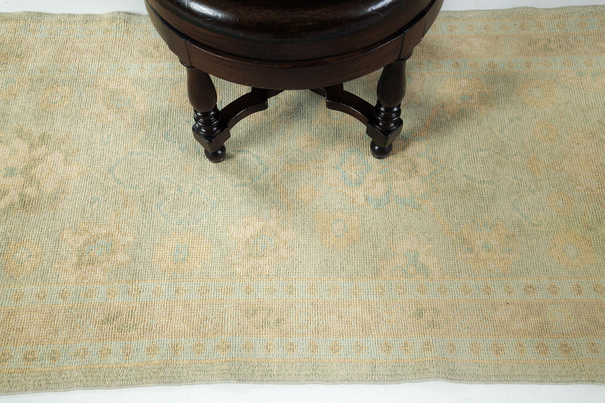 Wool Mehraban Turkish Oushak Revival Runner