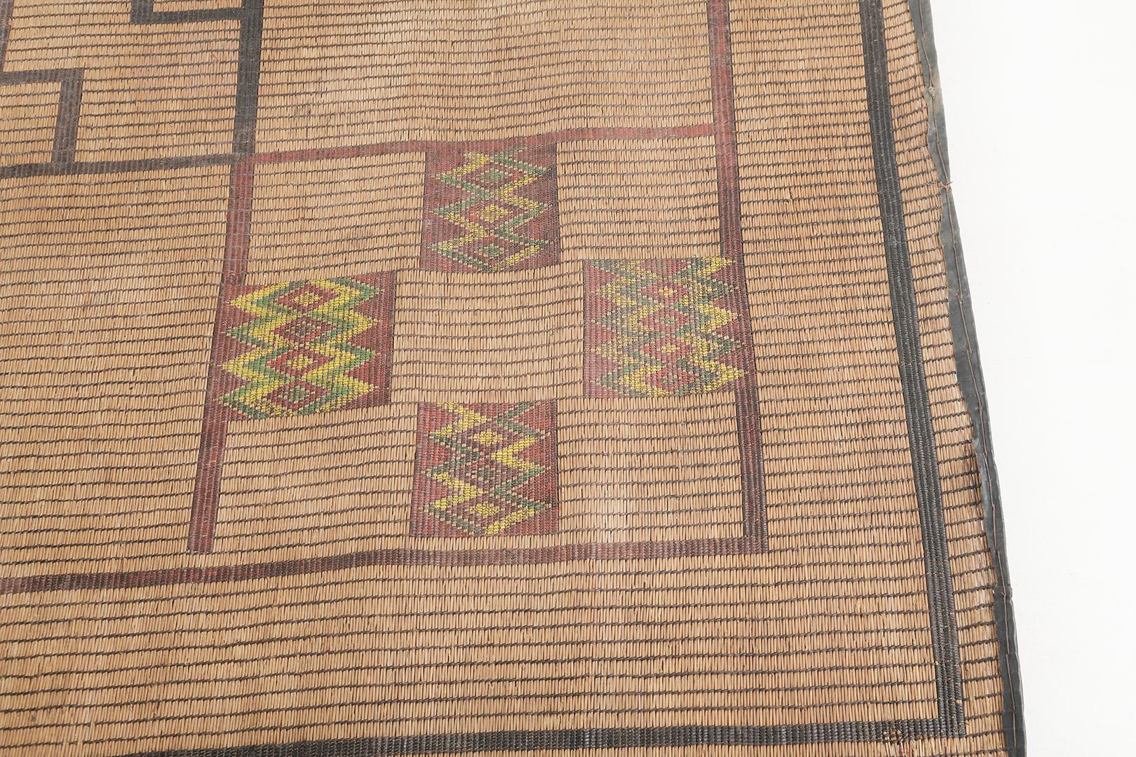 Mid-20th Century Mehraban Vintage African Tuareg Mat