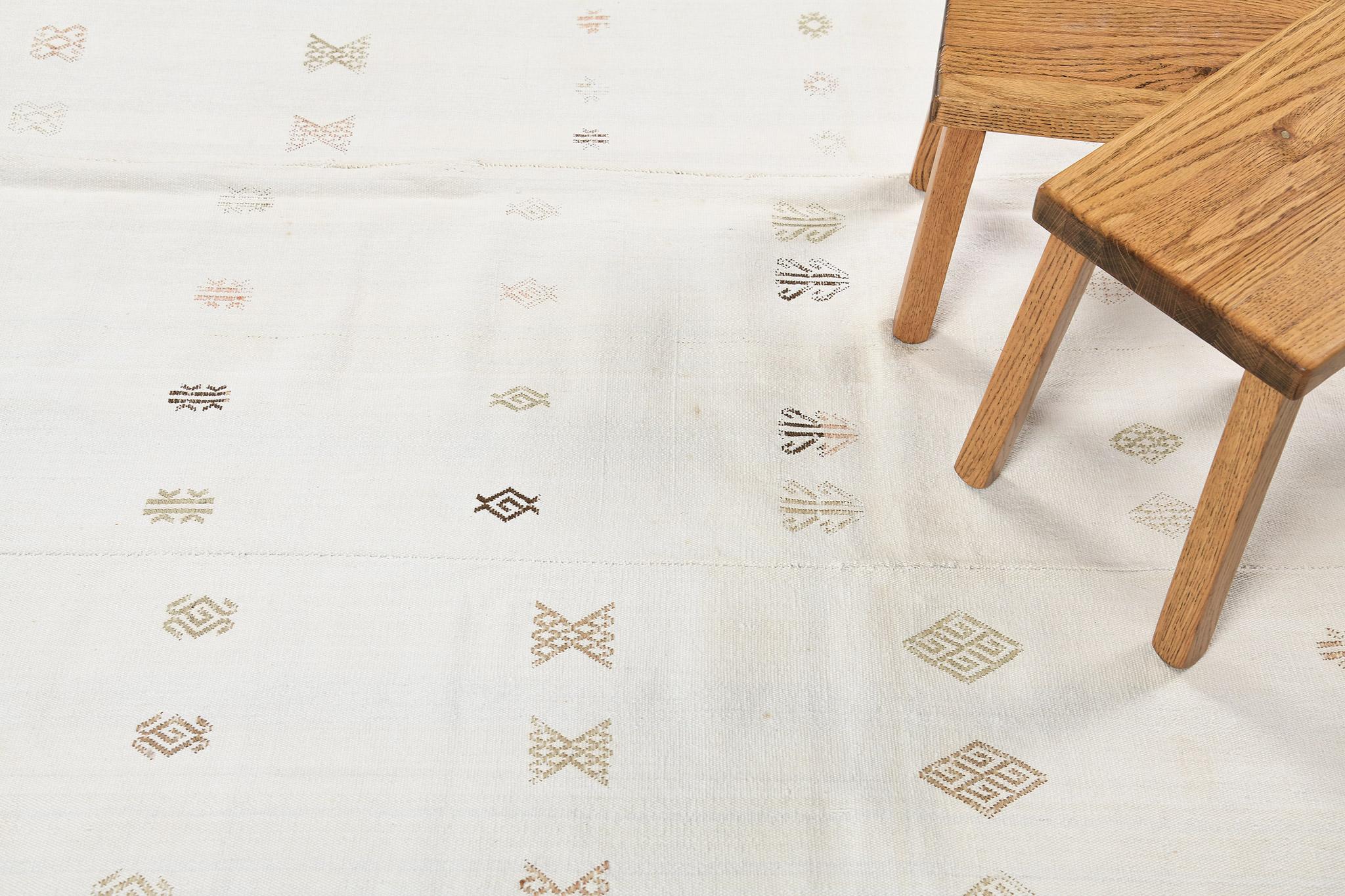 Mid-20th Century Mehraban Vintage Anatolian Turkish Flat Weave Kilim For Sale