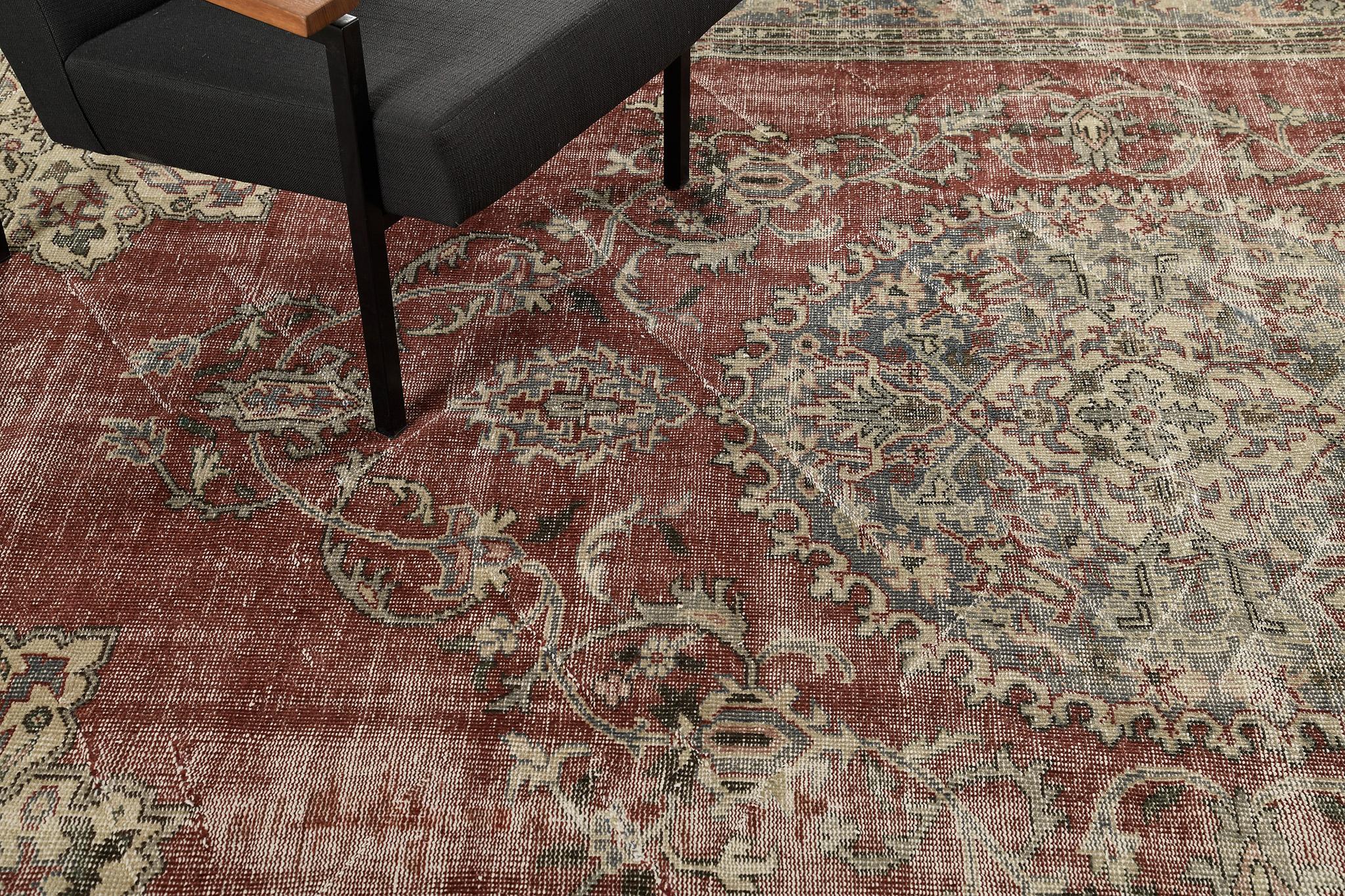 Tapis Vintage Distressed Mehraban en vente 4