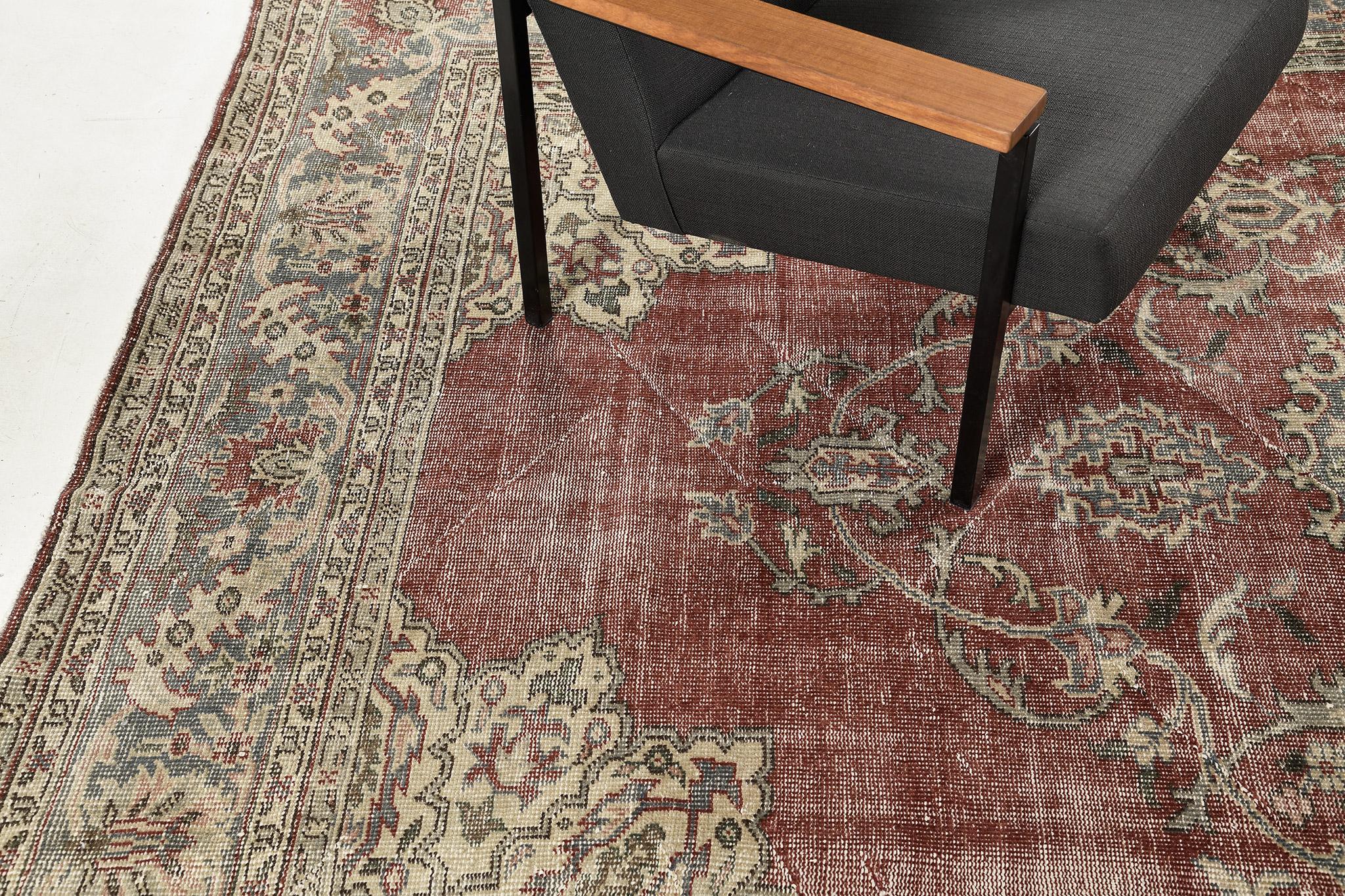Tapis Vintage Distressed Mehraban en vente 5