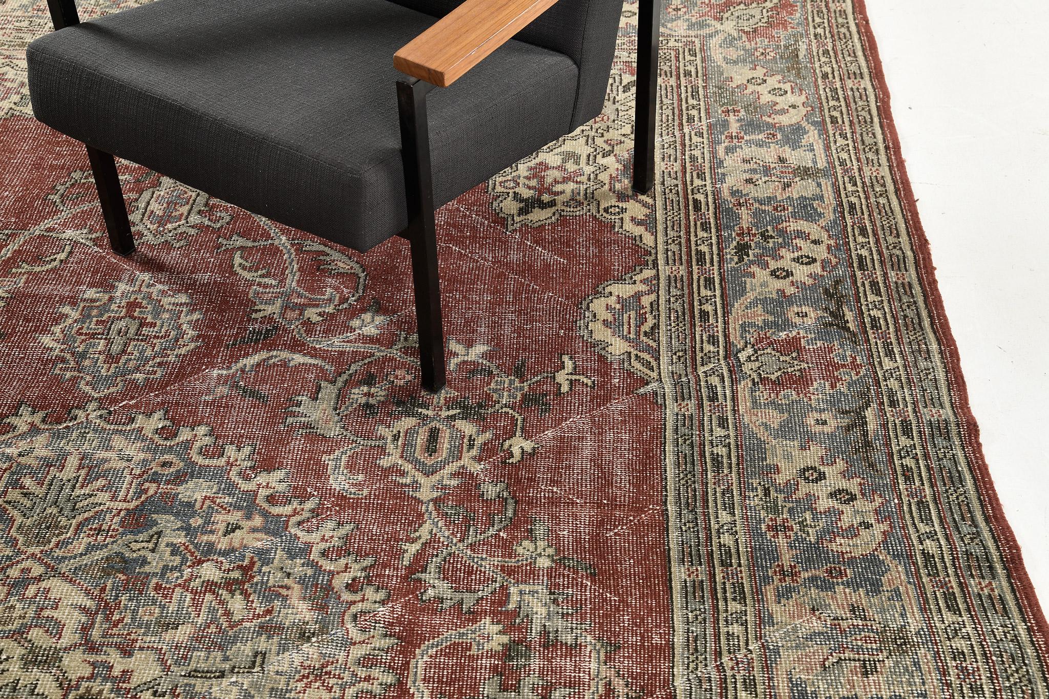 Tapis Vintage Distressed Mehraban en vente 8