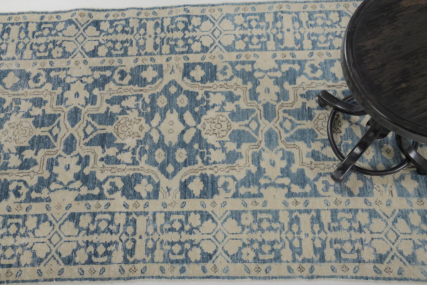 Hand-Knotted Mehraban Vintage Malayer Revival For Sale