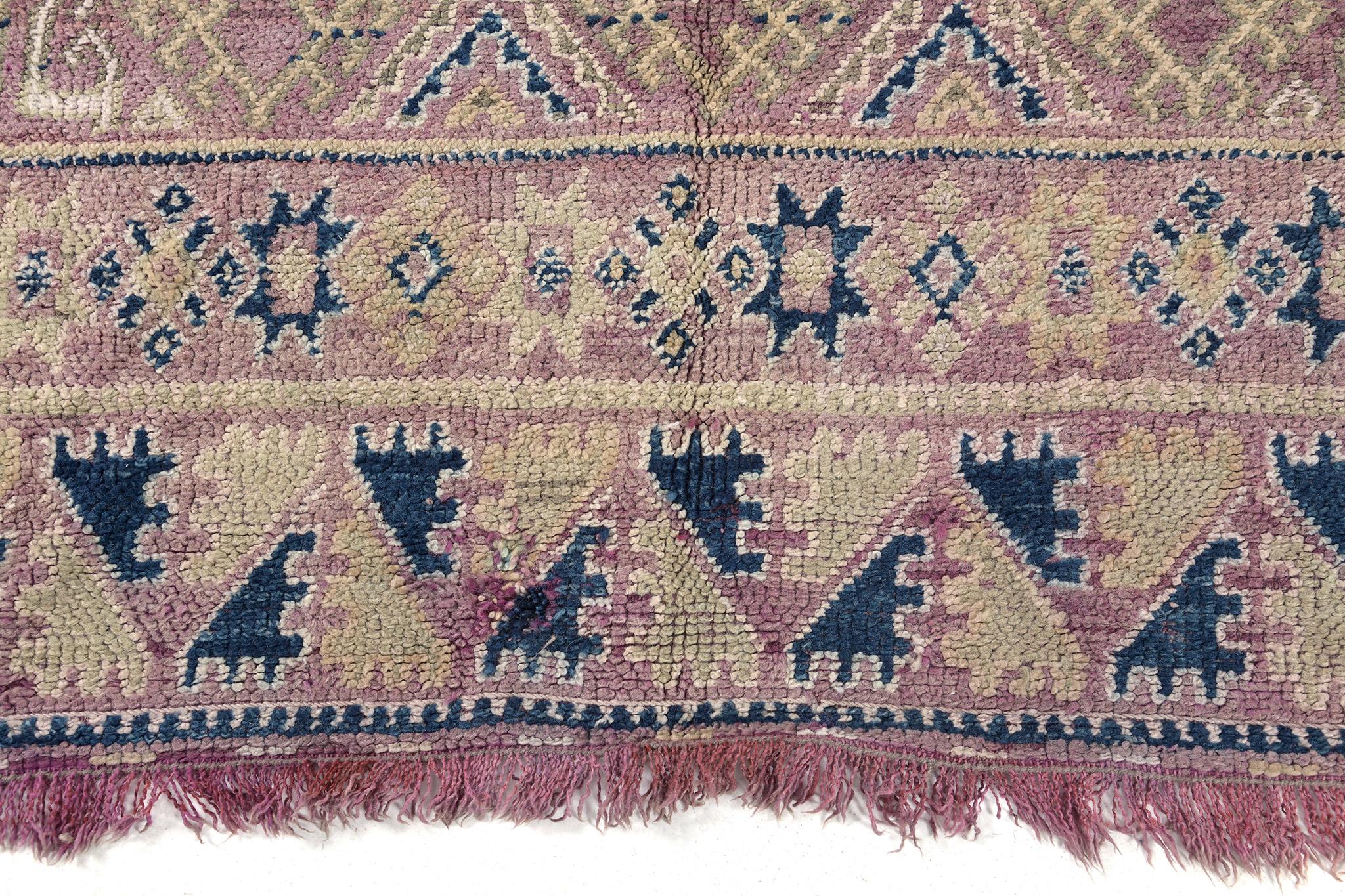 Mid-20th Century Mehraban Vintage Moroccan Beni M'Guild Tribe Rug For Sale