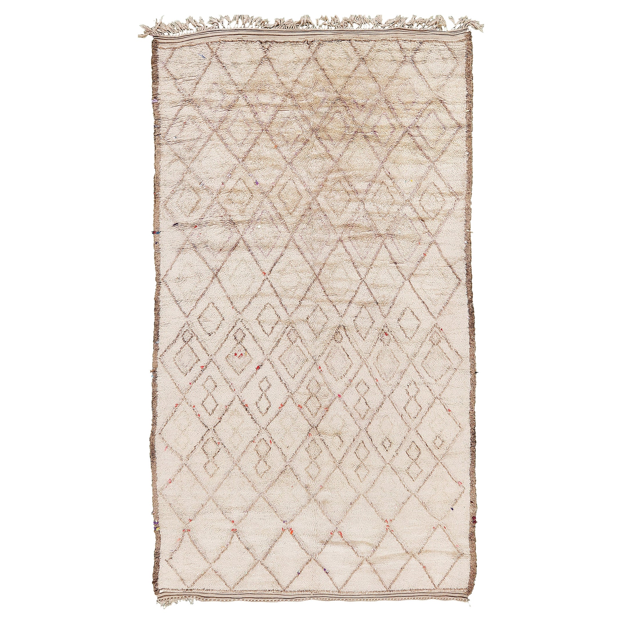Mehraban Vintage Moroccan Beni Ourain Tribe Rug