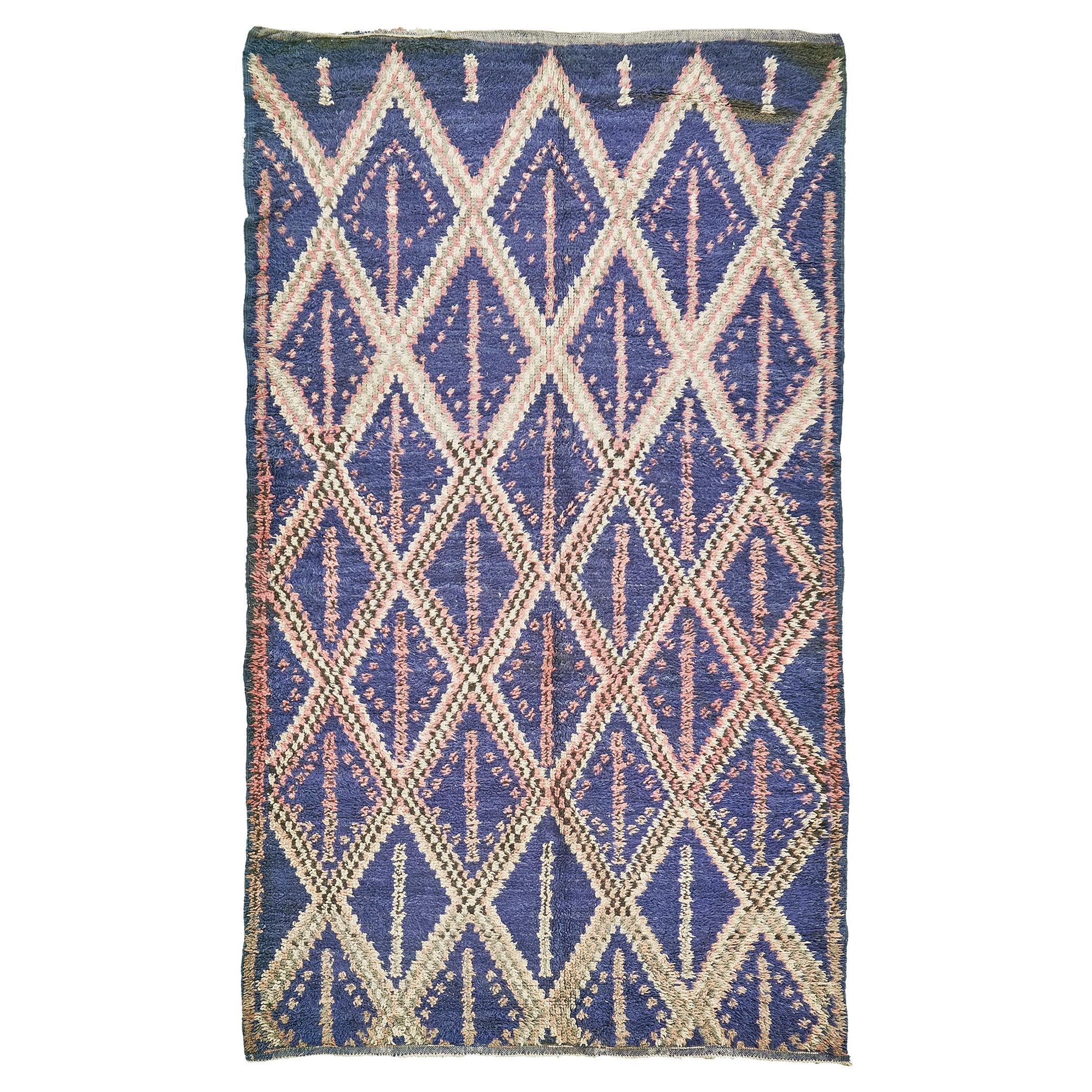 Mehraban Vintage Moroccan Ourain Tribe Rug For Sale