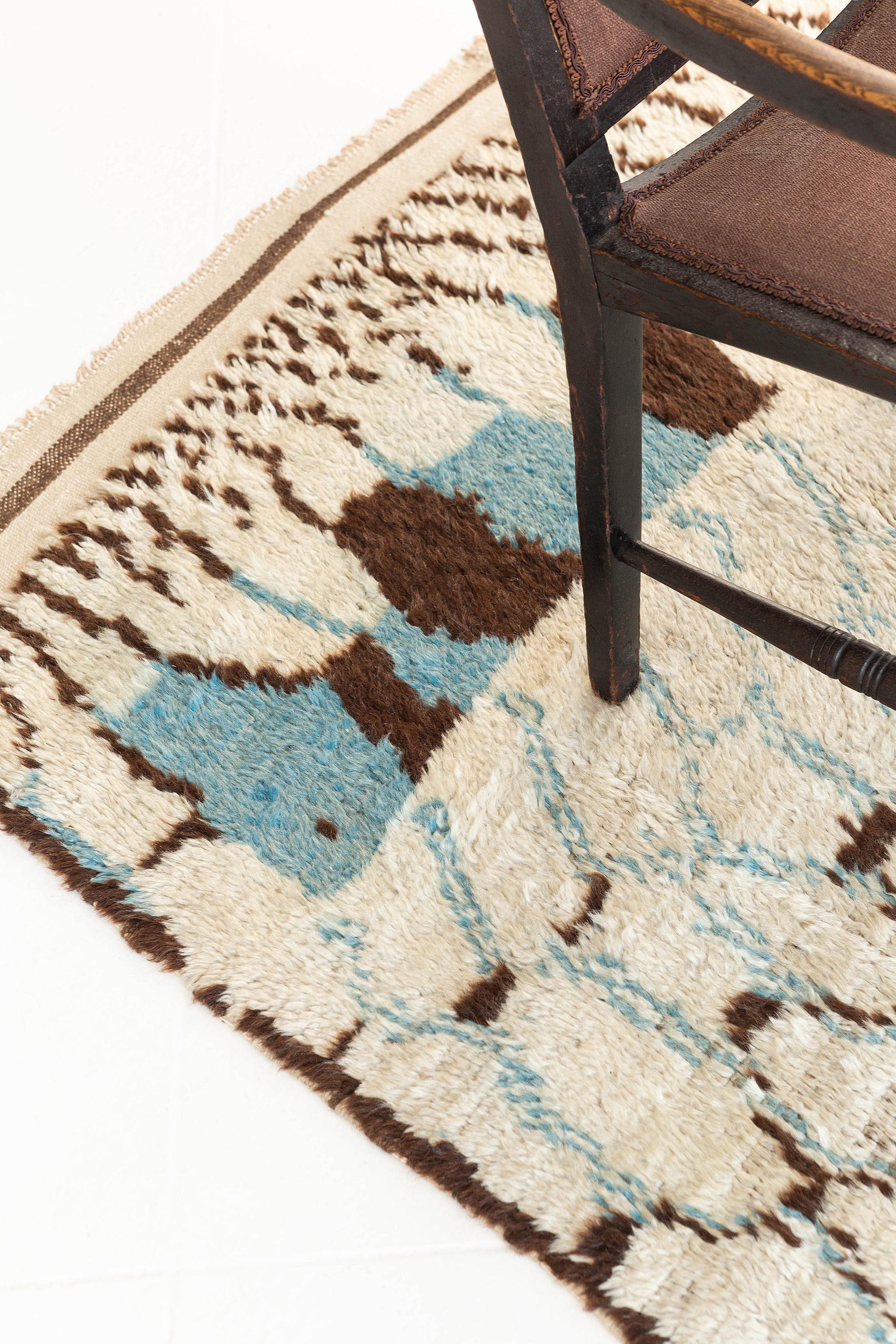 Mehraban Vintage Marokkanischer Teppich Azilal Tribe Atlas Kollektion (Wolle) im Angebot