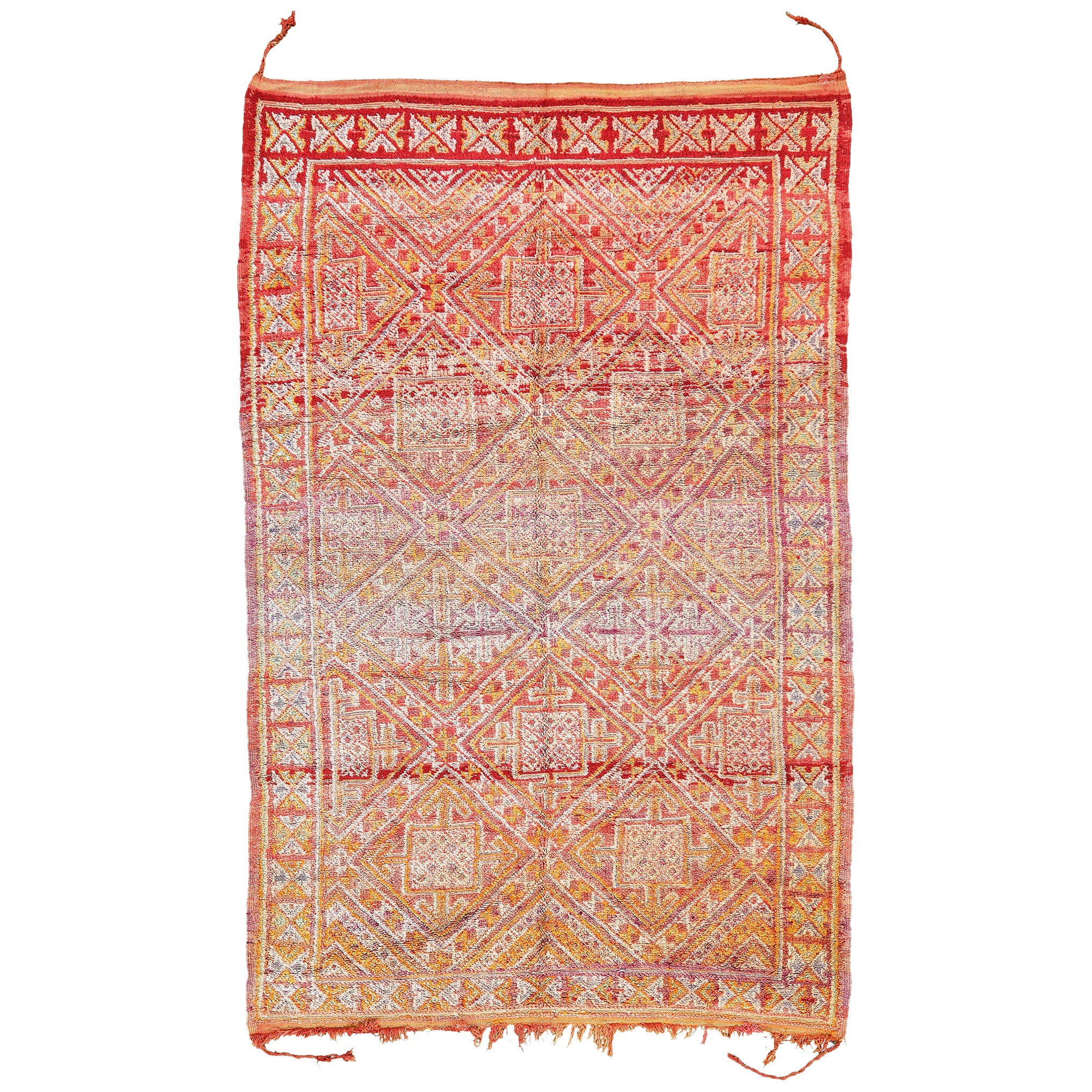 Tapis vintage de la tribu berbère marocaine Zayane Mehraban en vente