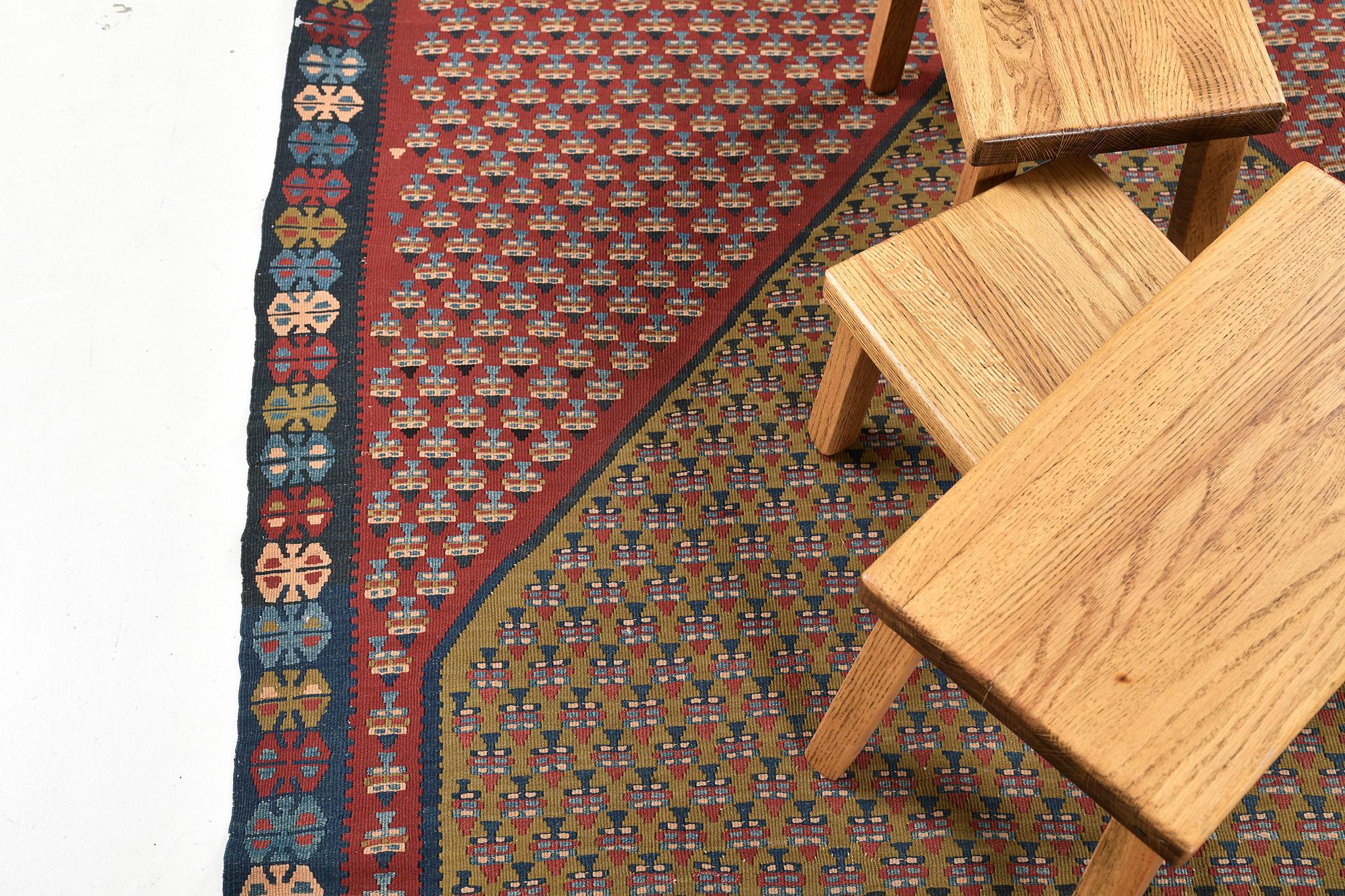 Mehraban Vintage Northwest Persian Kilim 26404 In Good Condition For Sale In WEST HOLLYWOOD, CA