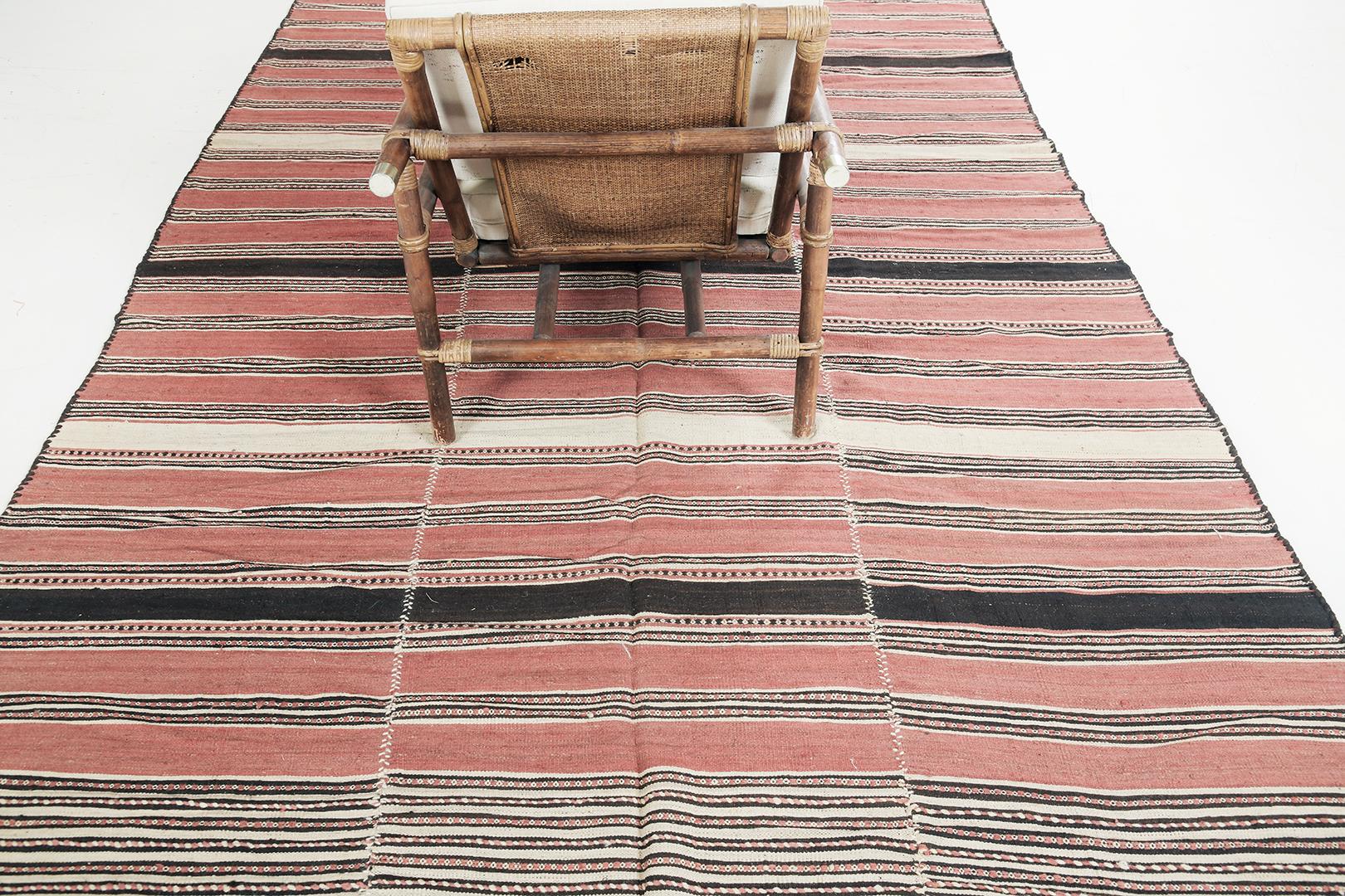 Early 20th Century Mehraban Vintage Northwest Persian Kilim For Sale