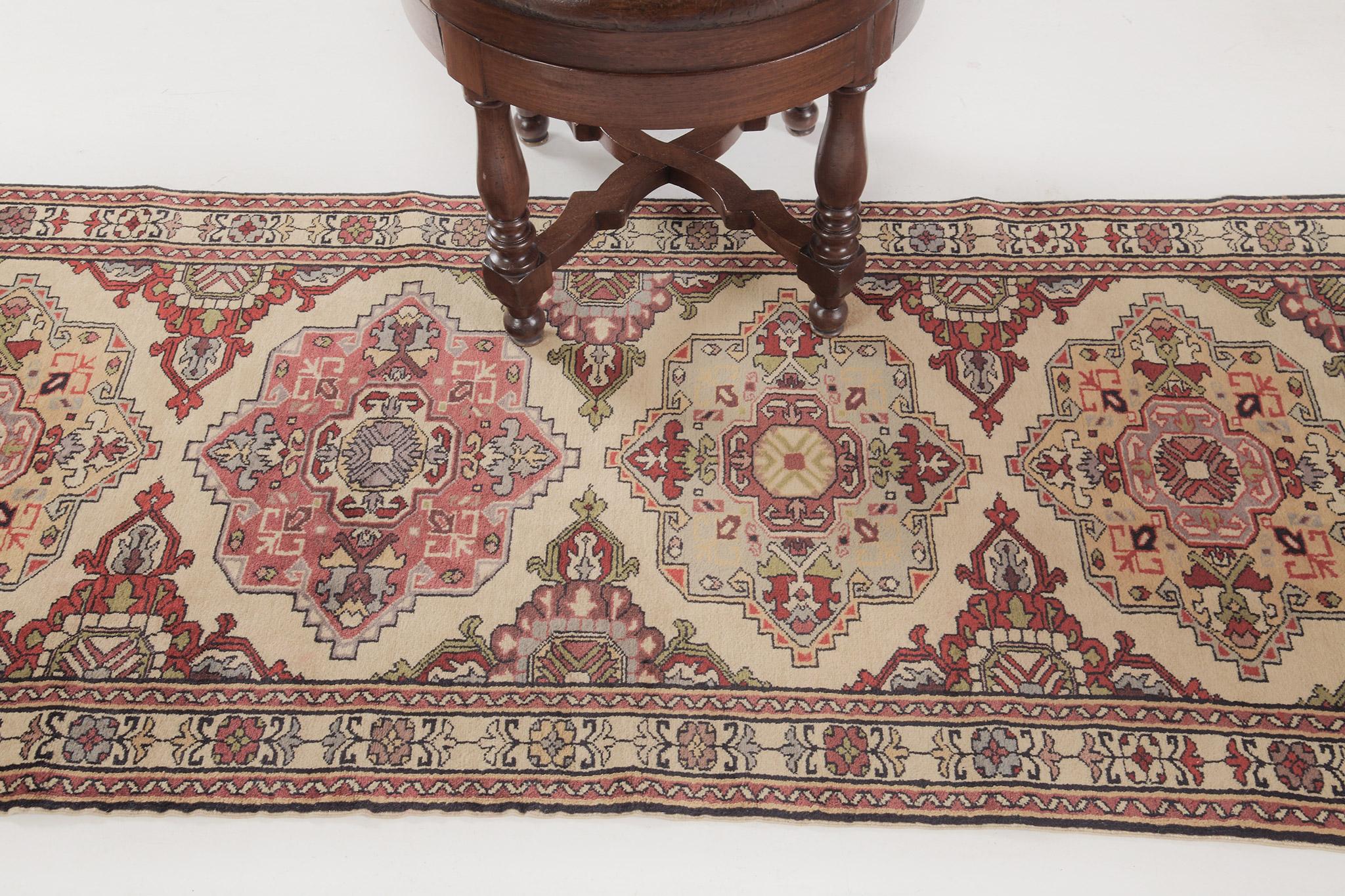Laine Tapis de couloir persan d'Azerbaïdjan vintage 31284 en vente