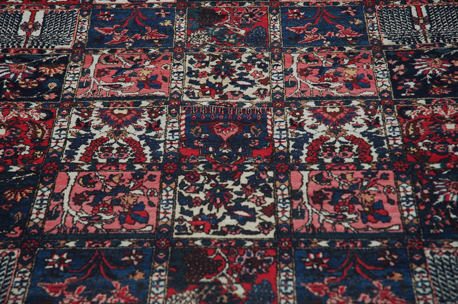 Hand-Knotted Mehraban Vintage Persian Bakhtiari Rug For Sale