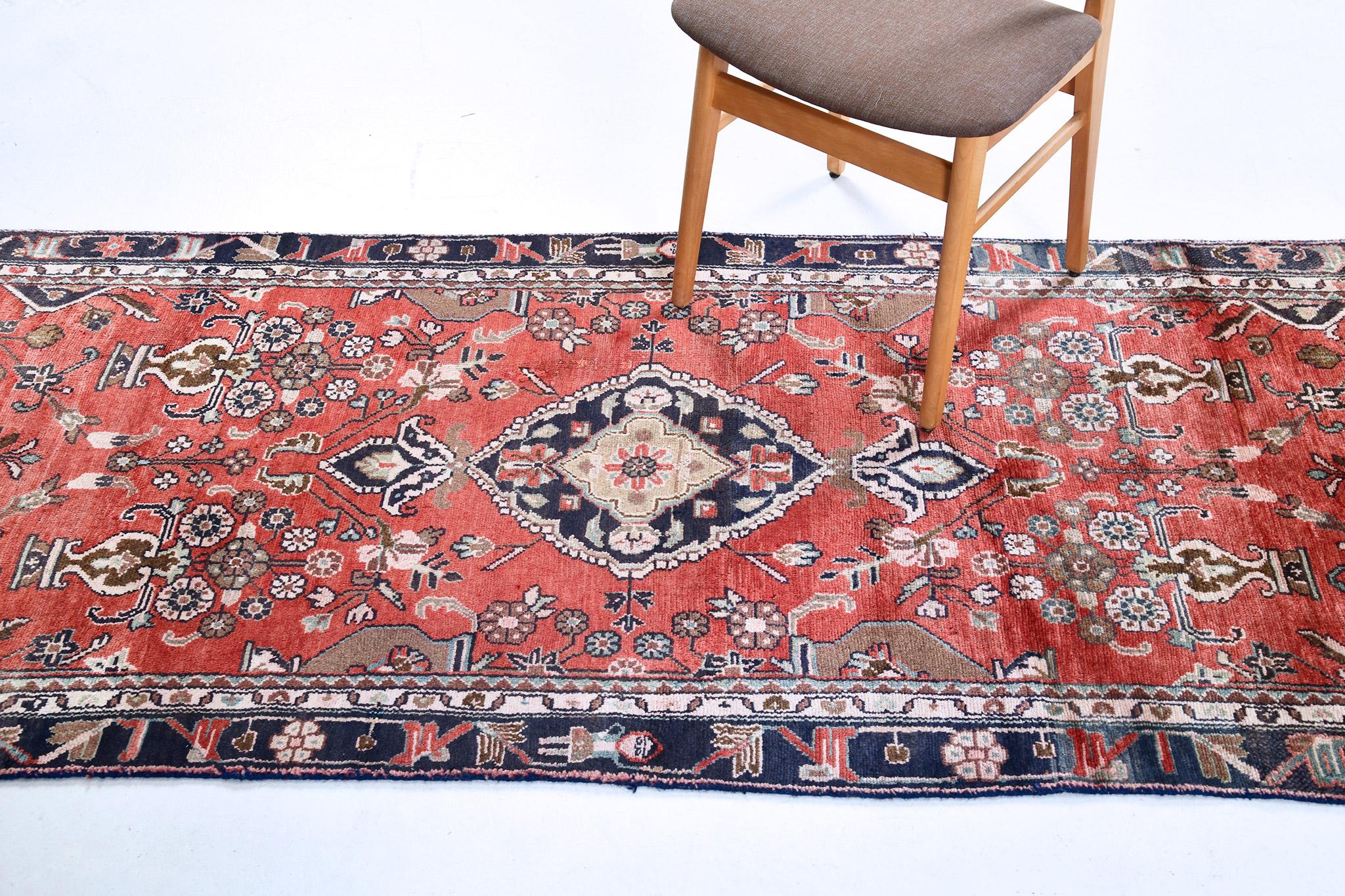 Début du 20ème siècle Chemin de table Mehraban Vintage Persan Hamedan en vente