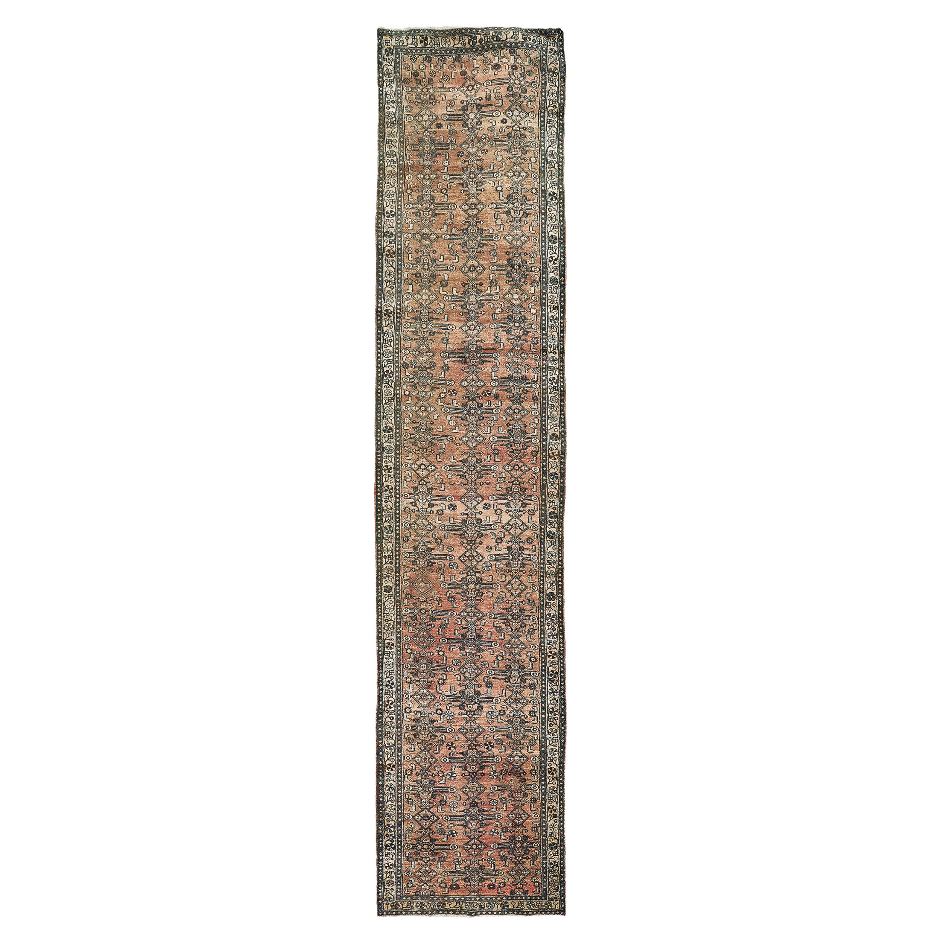 Tapis de couloir persan Hamedan vintage en vente