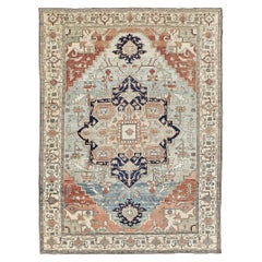 Mehraban Vintage Persischer Heriz-Teppich im Serapi-Stil 57537