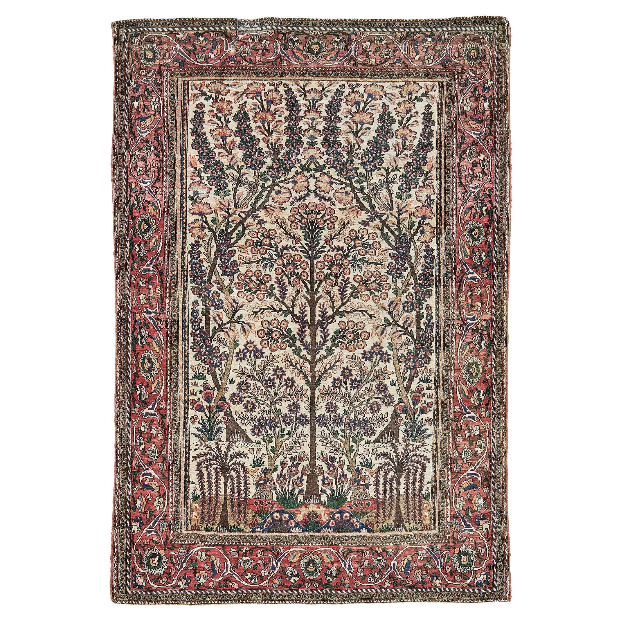 Mehraban Vintage Persian Isfahan Rug 26009 For Sale