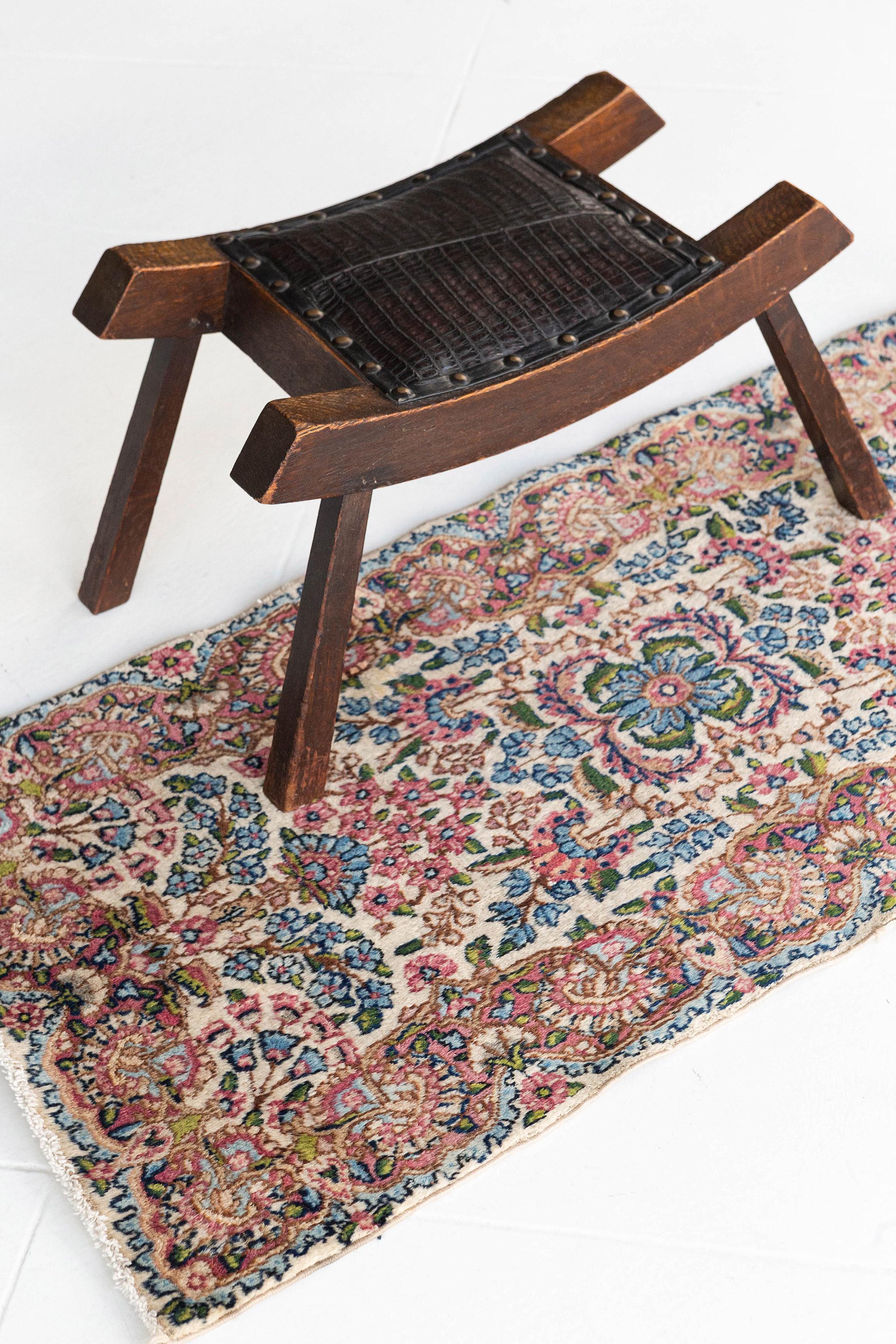 Wool Mehraban Vintage Persian Kerman Rug 11437