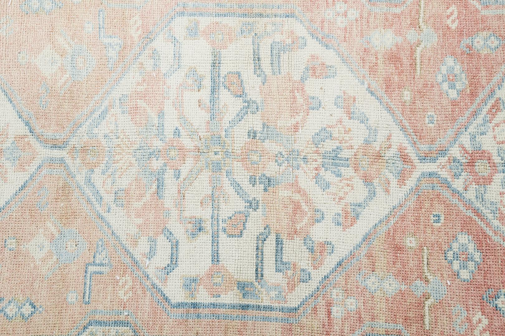 With its features cusped botanical medallions and mesmerizing well-balanced symmetry, this Vintage Persian Malayer runner would bring a sense of sophisticated elegance to nearly any interior. The abrashed cinnamon field features impressive details