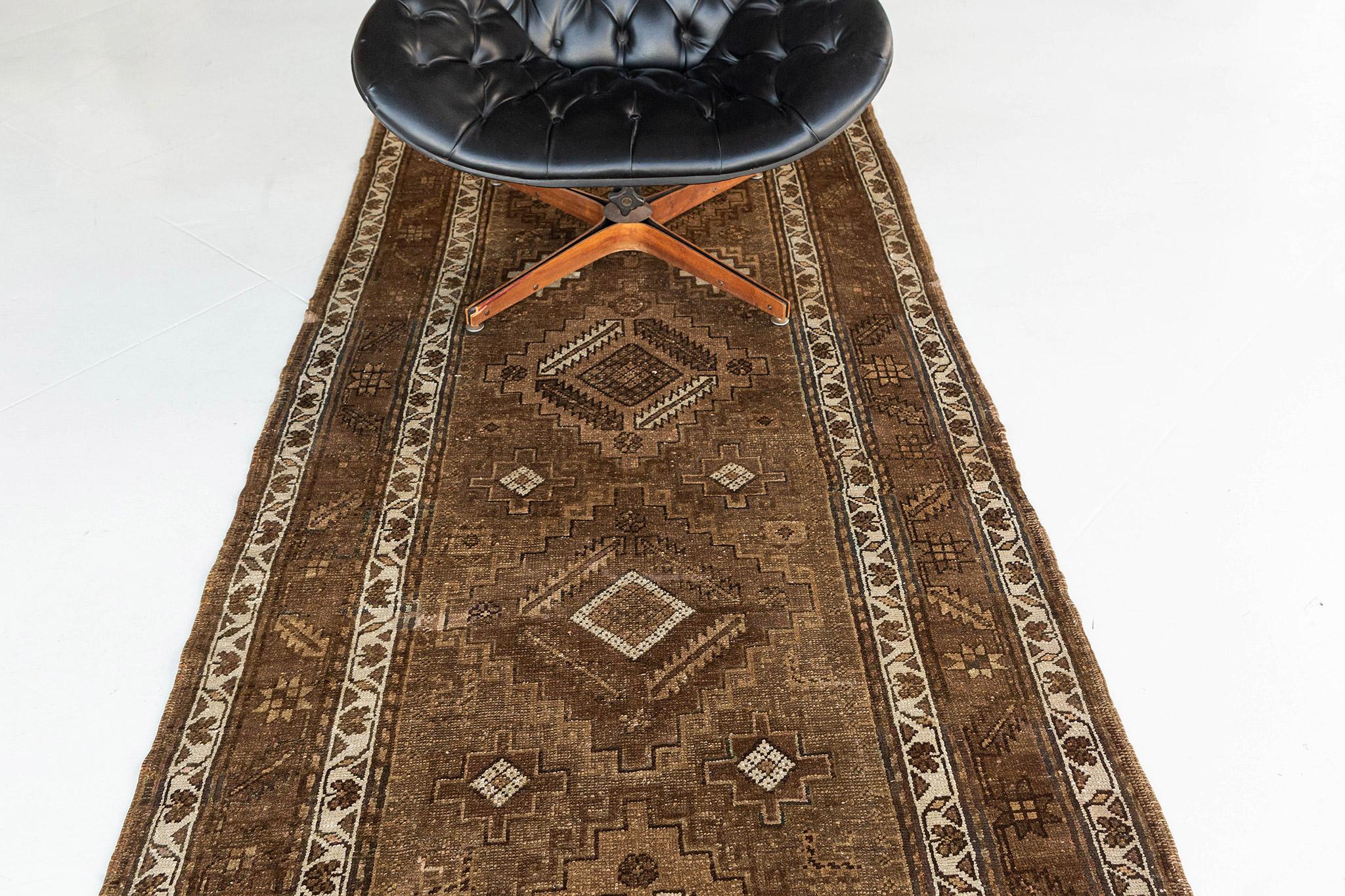 Hand-Knotted Mehraban Vintage Persian Malayer Runner 12777 For Sale
