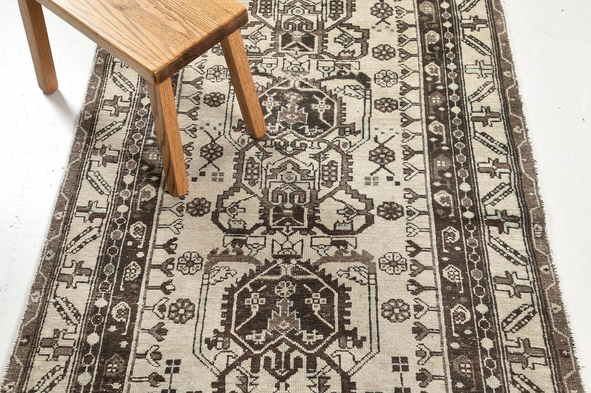 Hand-Knotted Mehraban Vintage Persian Malayer Runner 27124 For Sale