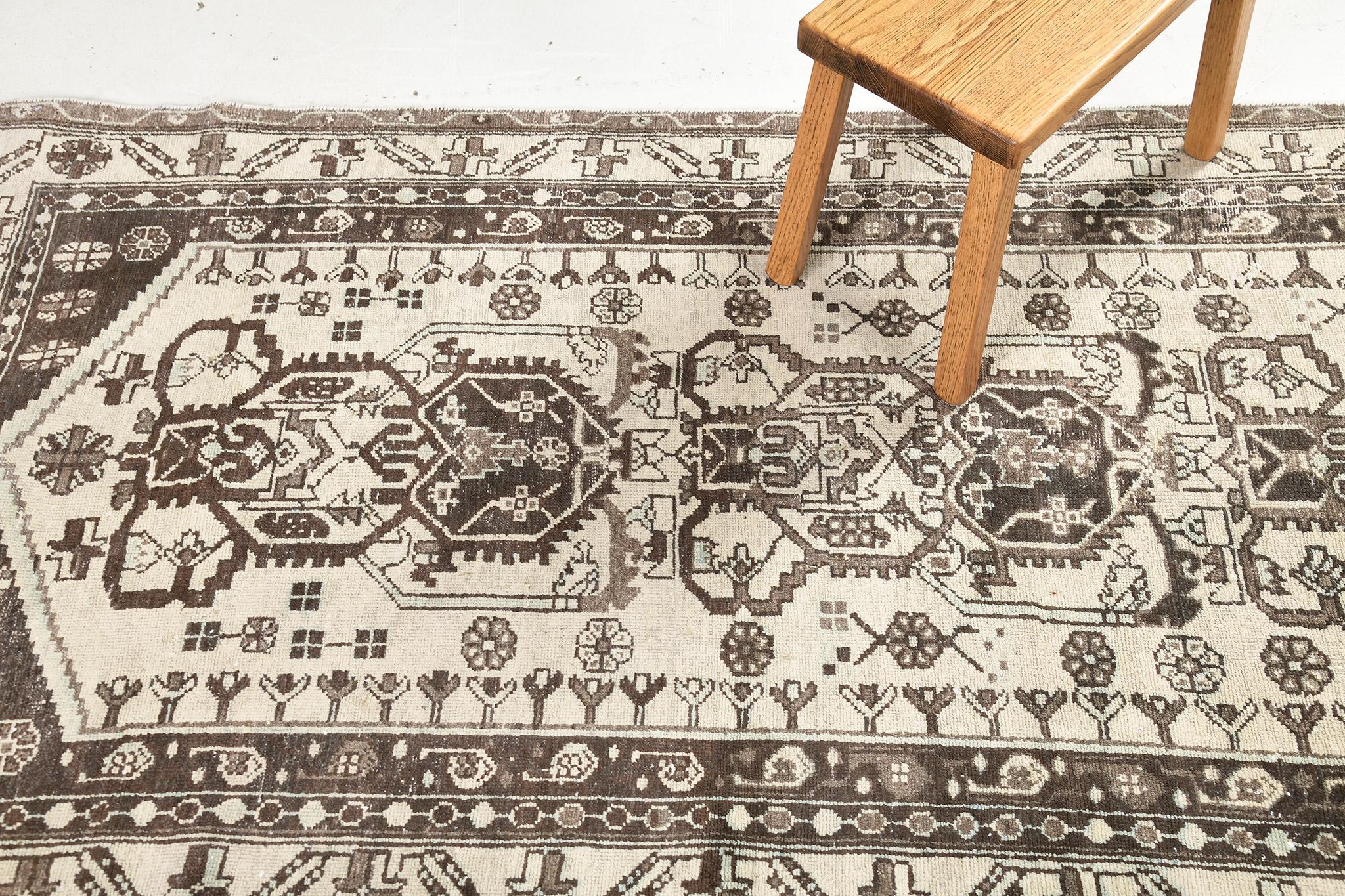 Noué à la main Mehraban - Tapis de couloir persan vintage Malayer 27124 en vente