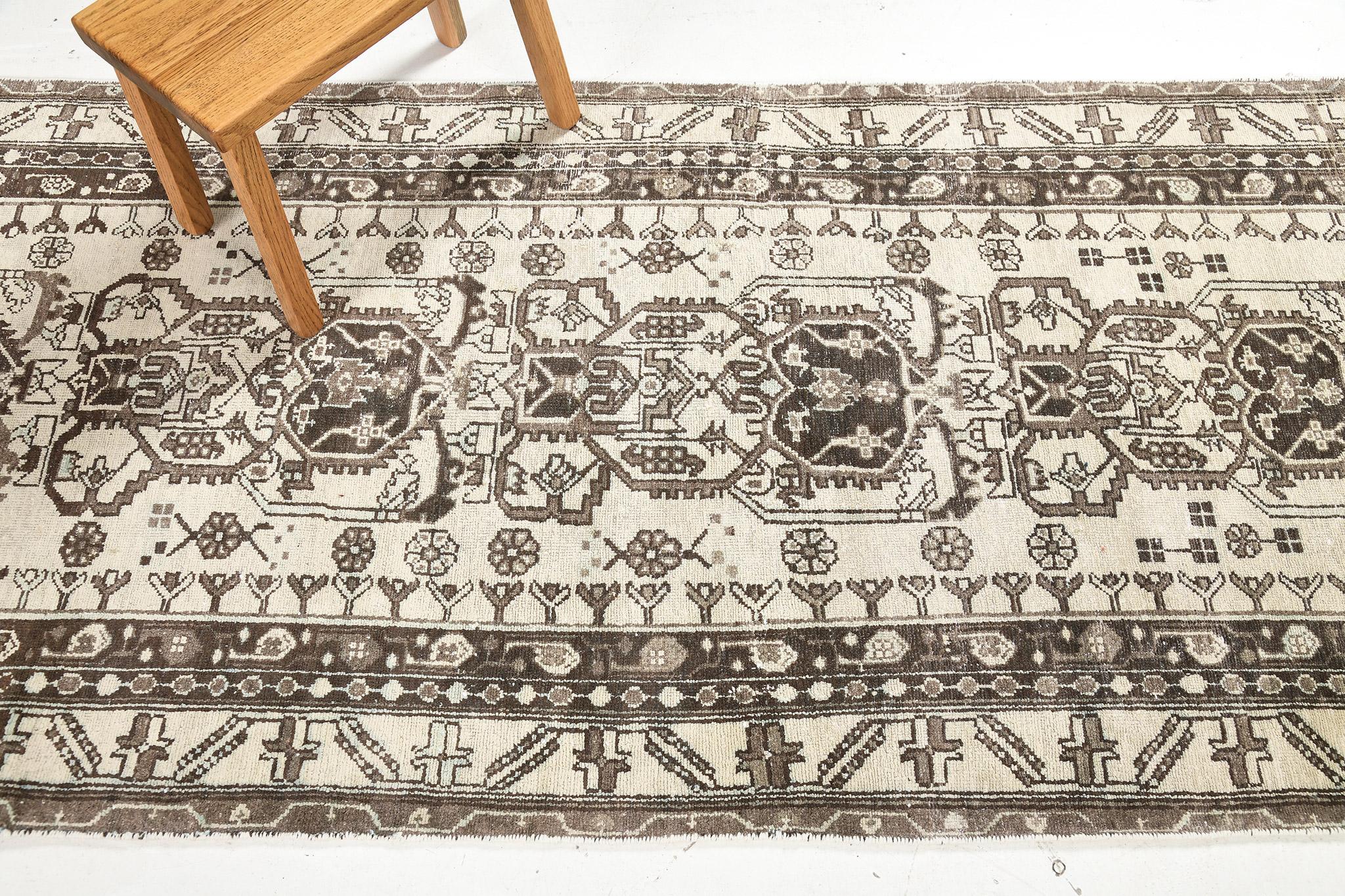 Mid-20th Century Mehraban Vintage Persian Malayer Runner 27124 For Sale