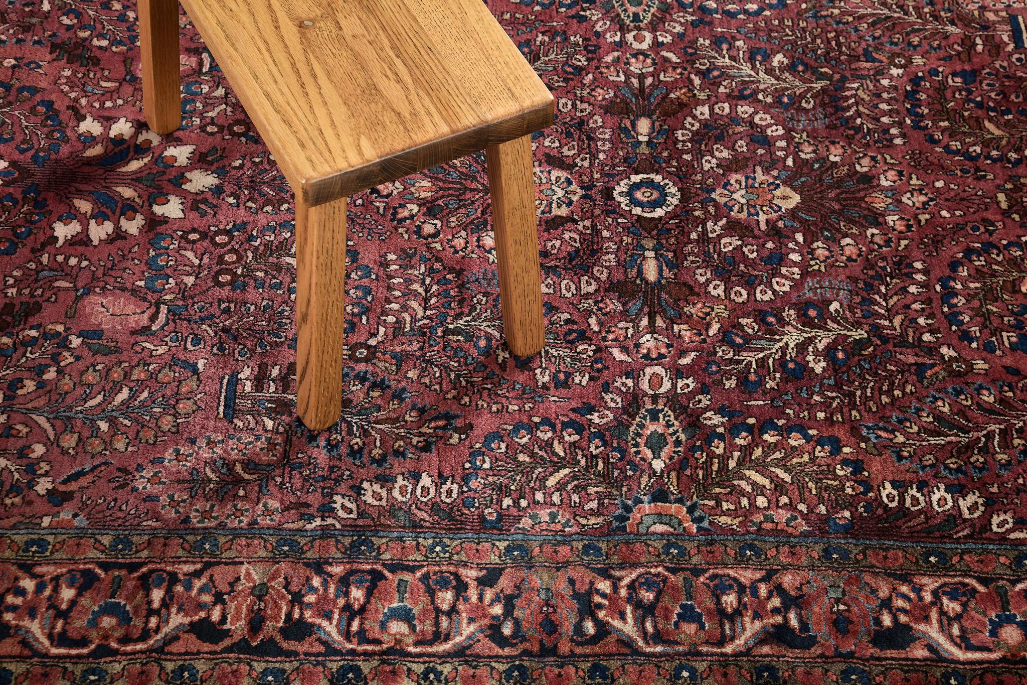 Mehraban Vintage Persian Sarouk Rug 15262 For Sale 1