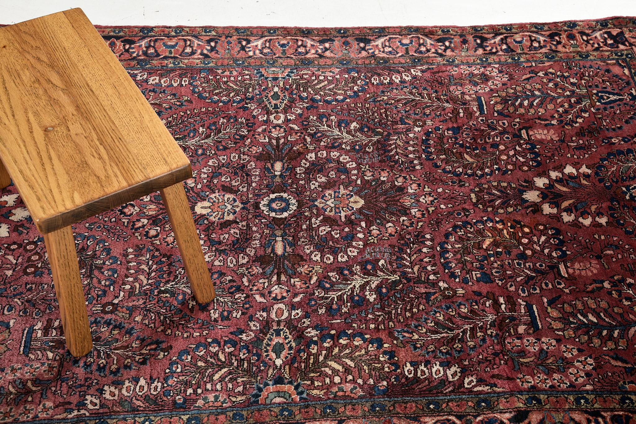 Mehraban Vintage Persian Sarouk Rug 15262 For Sale 2