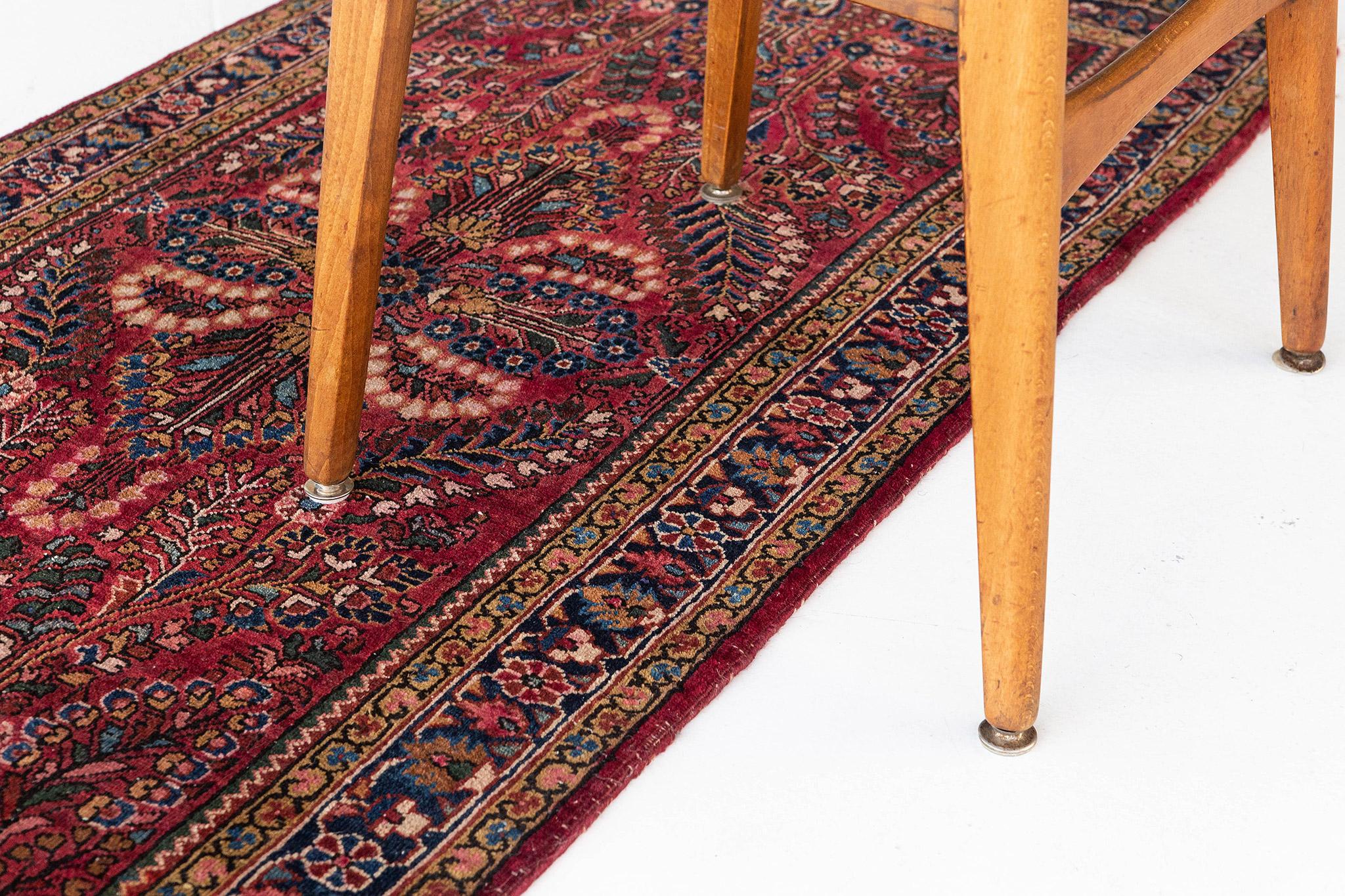 Mehraban Vintage Persischer Sarouk-Teppich 25259 (Handgeknüpft) im Angebot