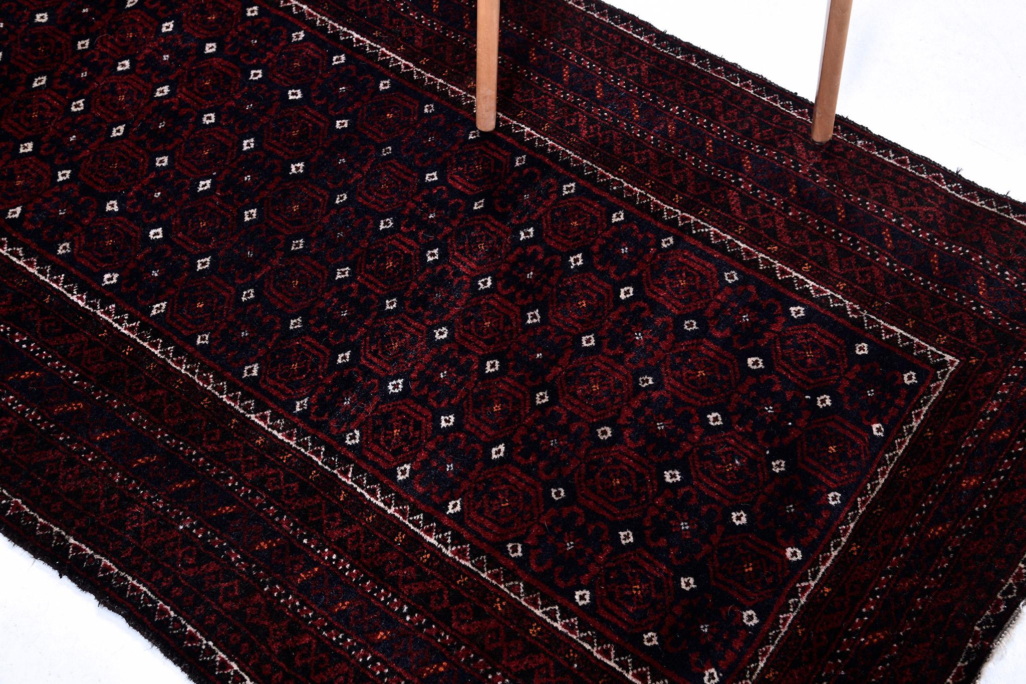 Mid-20th Century Mehraban Vintage Persian Turkoman