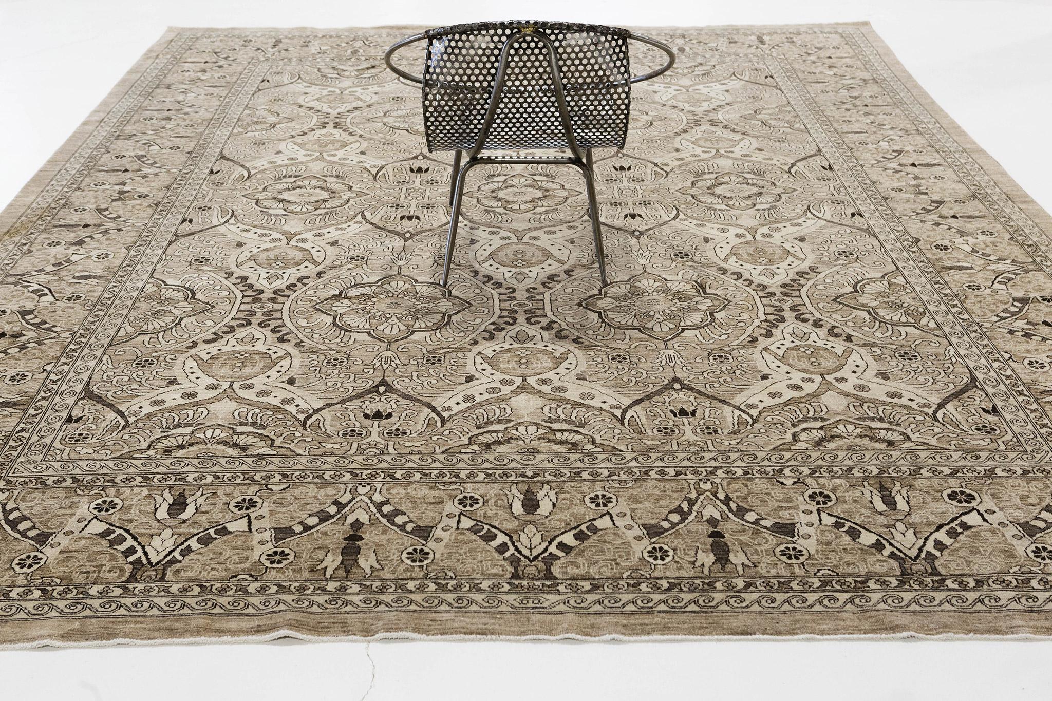 Mehraban Rugs in stile vintage Agra Design D5408 In condizioni Nuovo in vendita a WEST HOLLYWOOD, CA