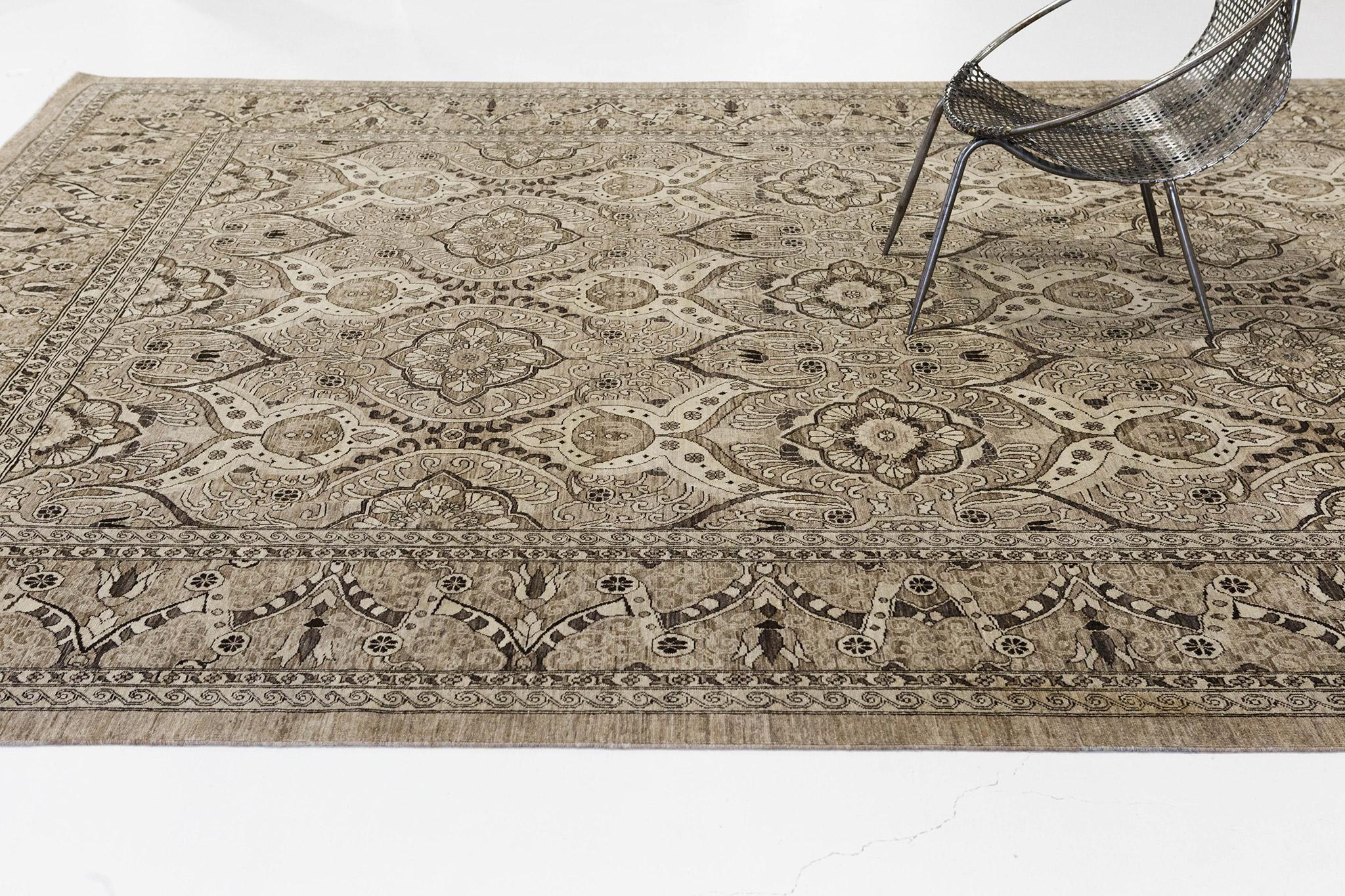 XXI secolo e contemporaneo Mehraban Rugs in stile vintage Agra Design D5408 in vendita