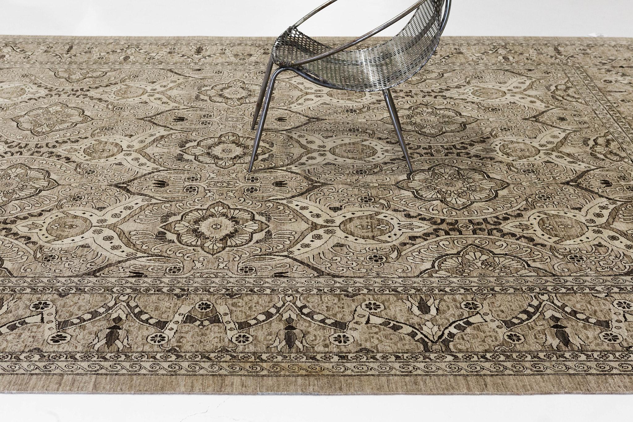 Lana Mehraban Rugs in stile vintage Agra Design D5408 in vendita