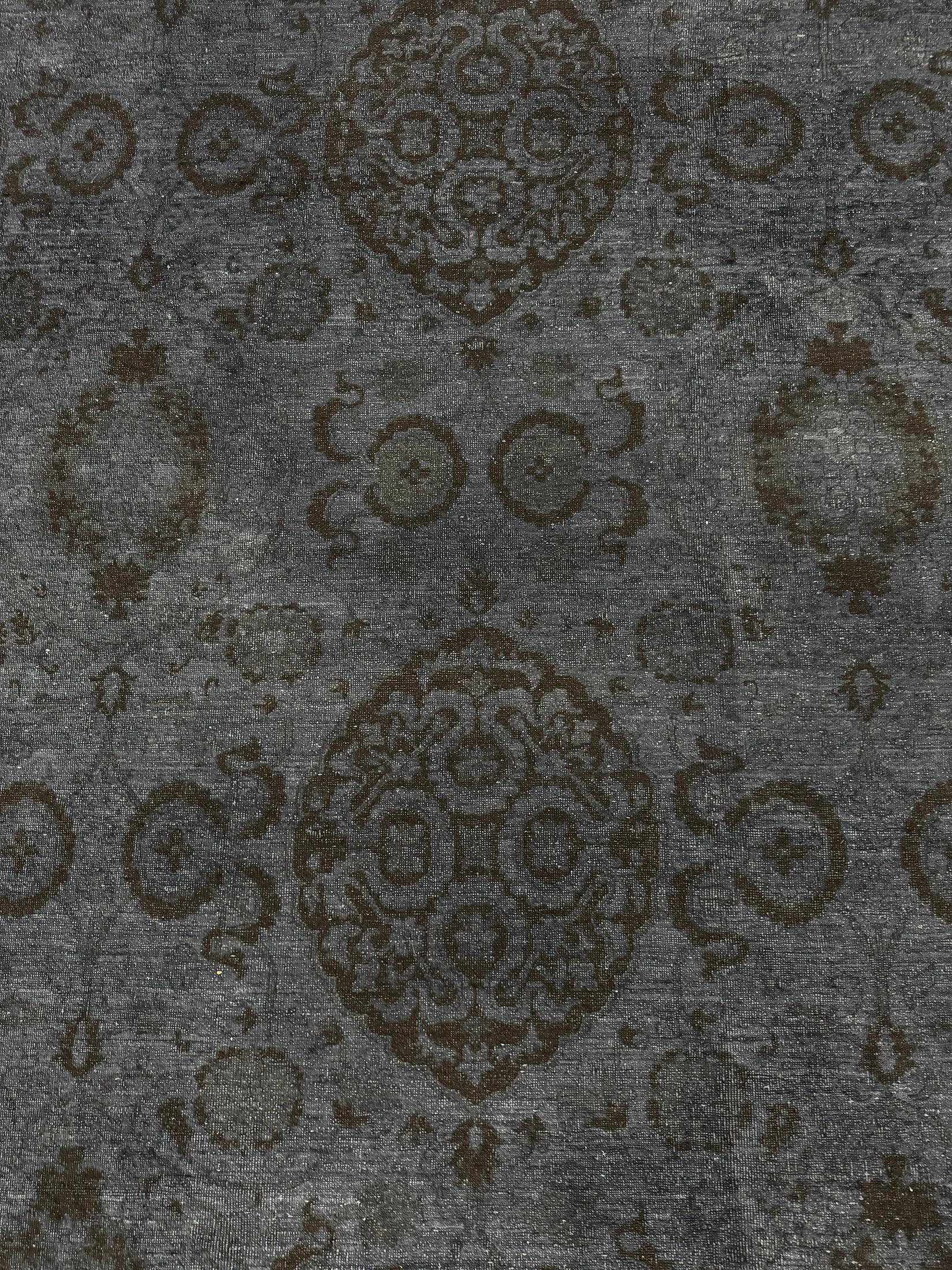 Annodato a mano Tappeto Agra Revival in stile vintage sovratinto D5034 in vendita