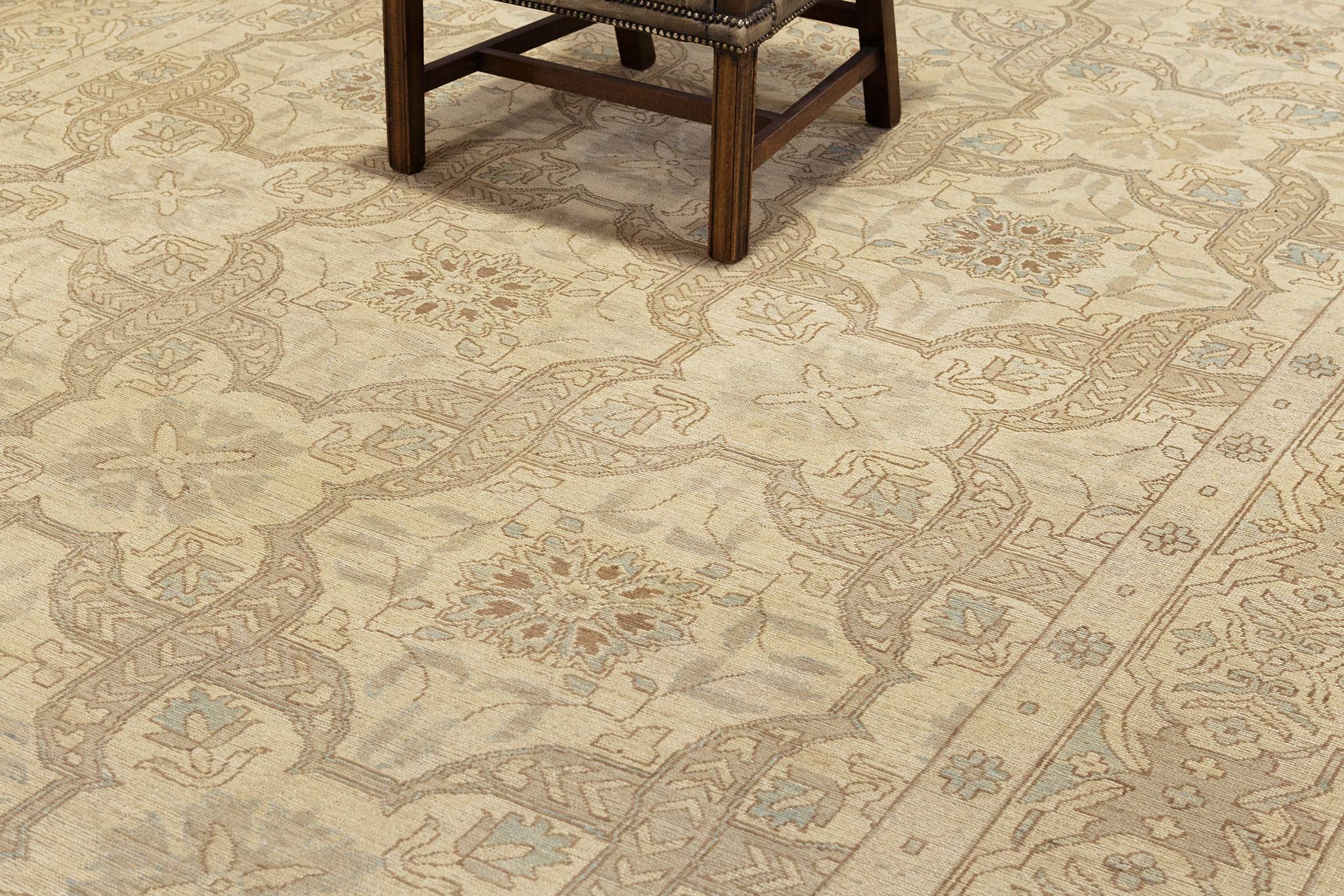 Contemporary Mehraban Vintage Style Agra Revival Rug For Sale