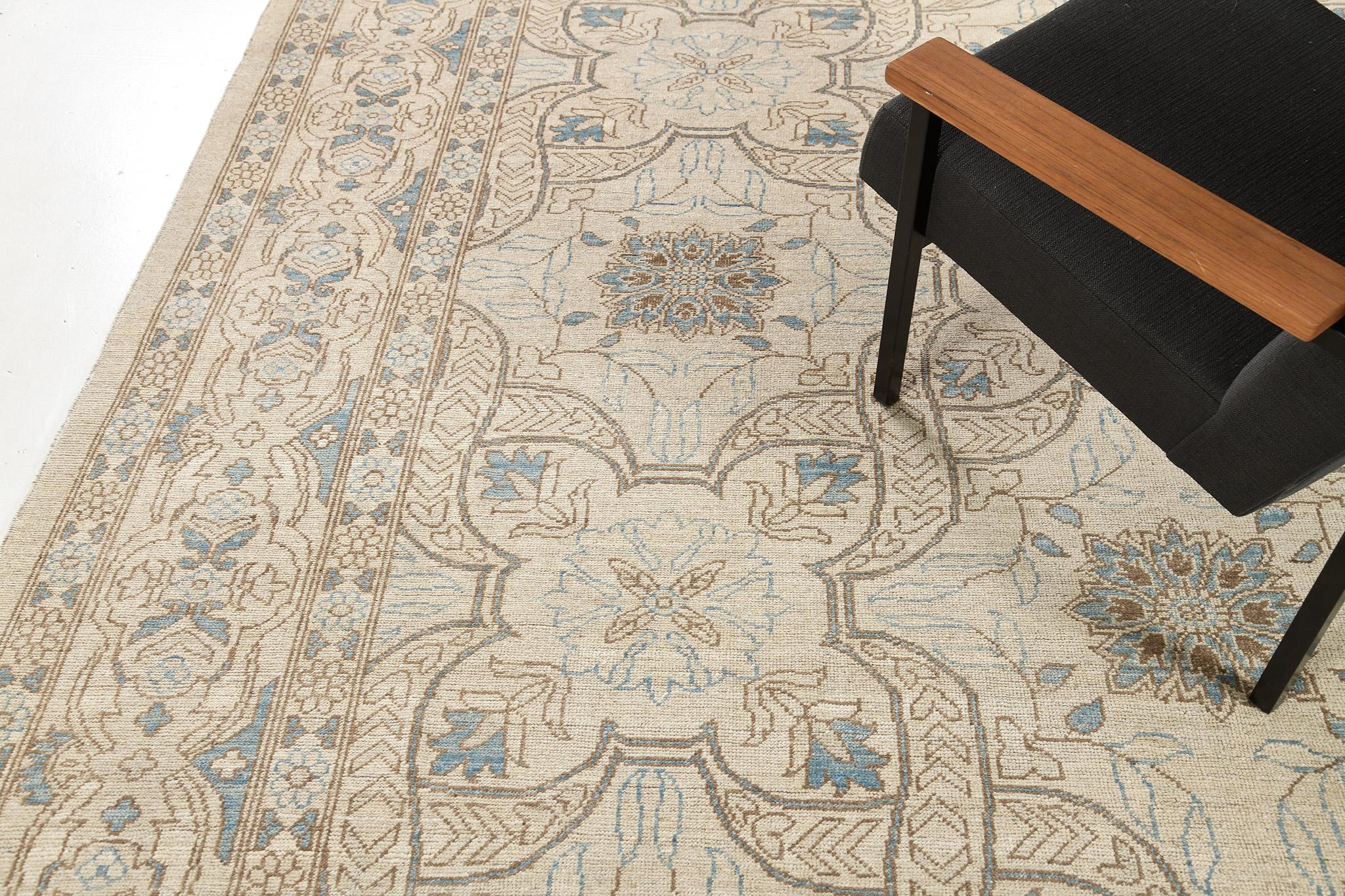 Contemporary Mehraban Vintage Style Antique Revival Rug For Sale