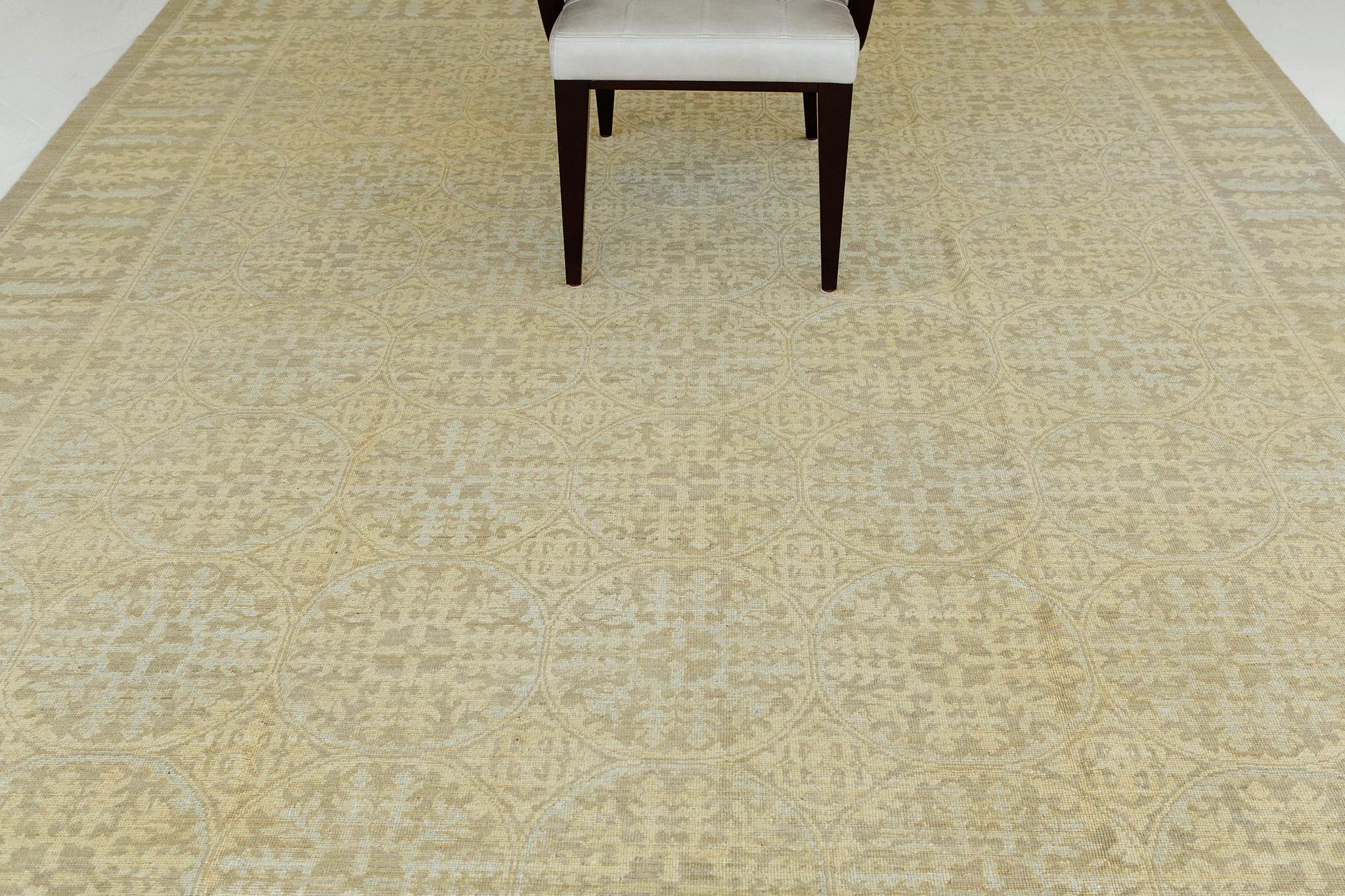 Mehraban Vintage-Teppich im Stil des Arts and Crafts (21. Jahrhundert und zeitgenössisch) im Angebot