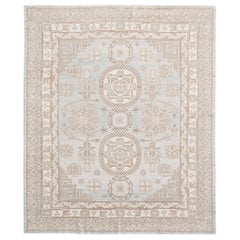 Mehraban Alfombra de Diseño Khotan Estilo Vintage D5583