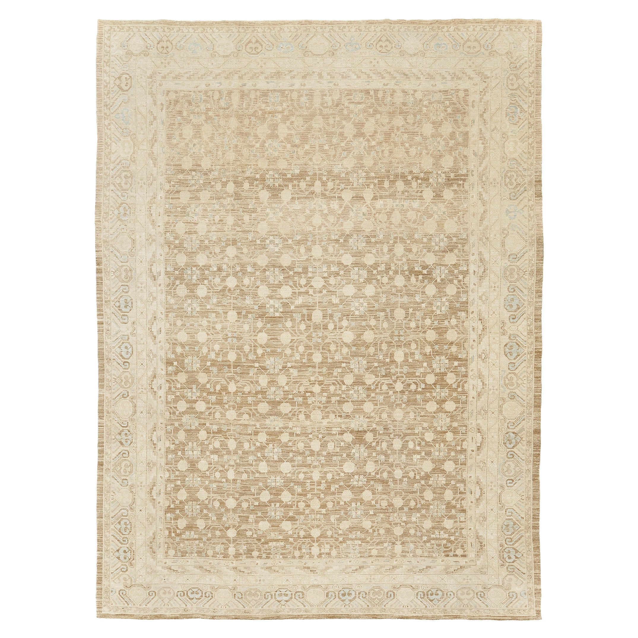 Tapis Mehraban vintage style néo-égyptien grenade de Khotan