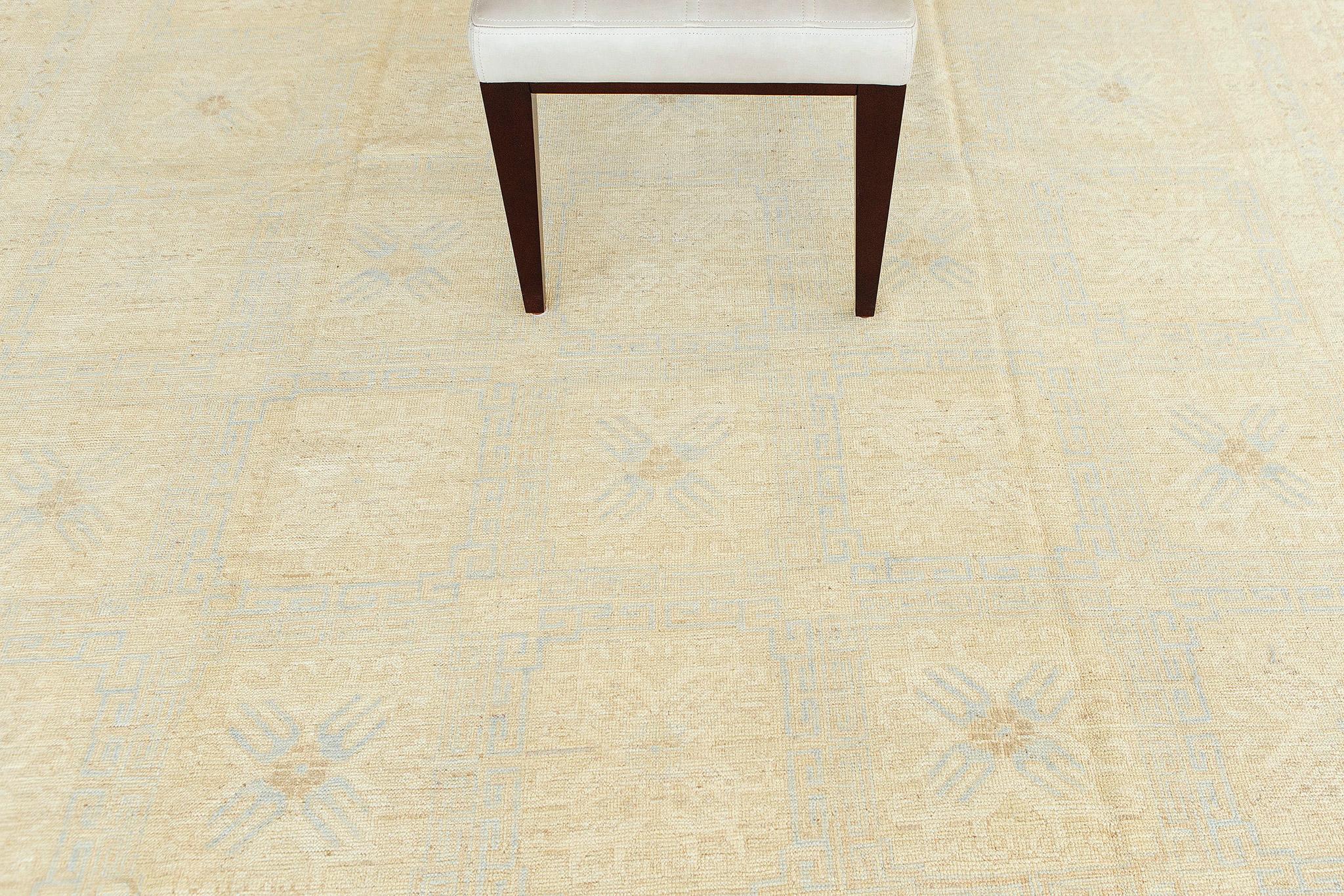 Noué à la main Tapis Mehraban de style néo- Khotan vintage en vente