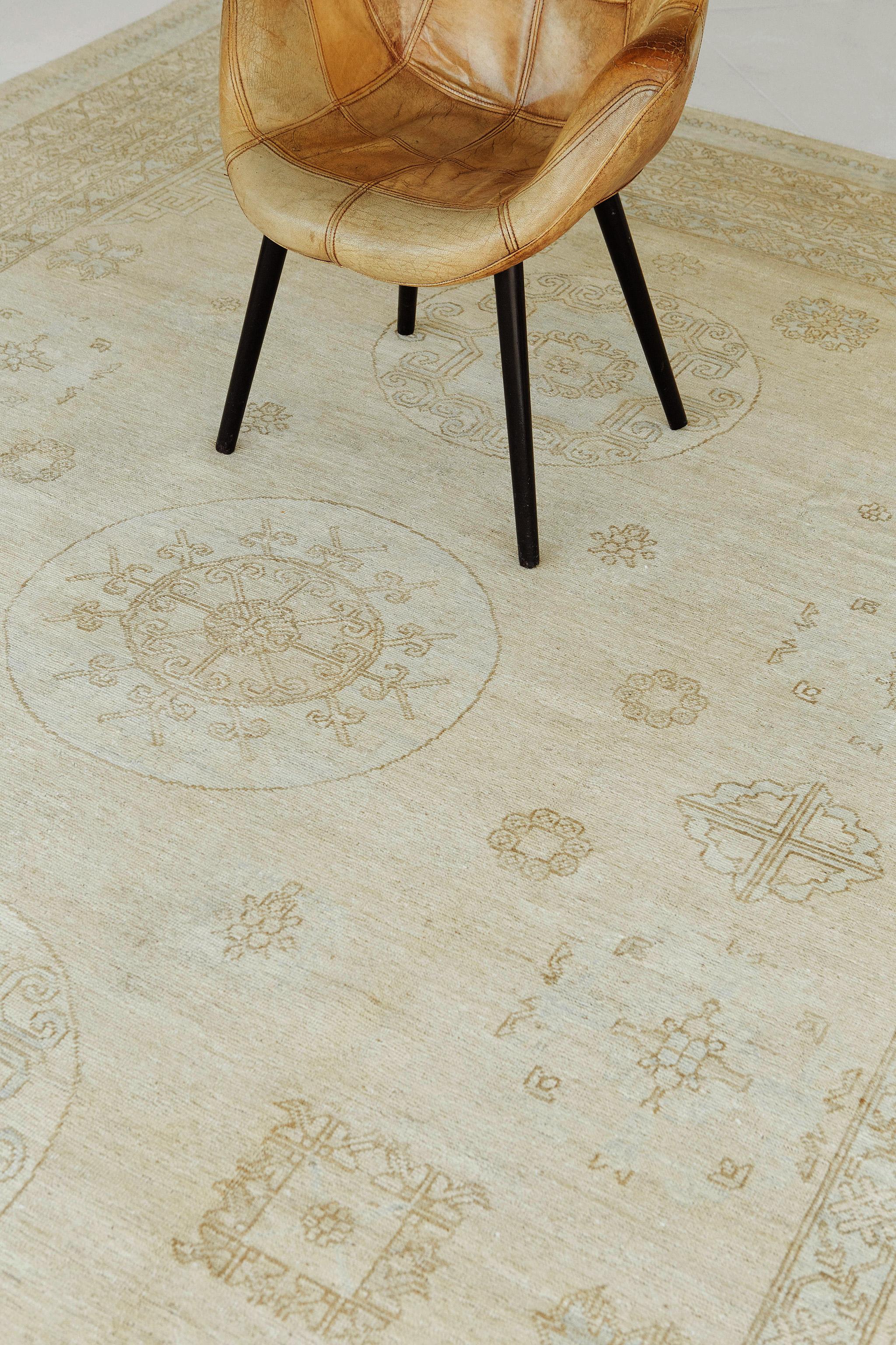 Noué à la main Mehraban - Tapis vintage de style néo-gothique Khotan en vente