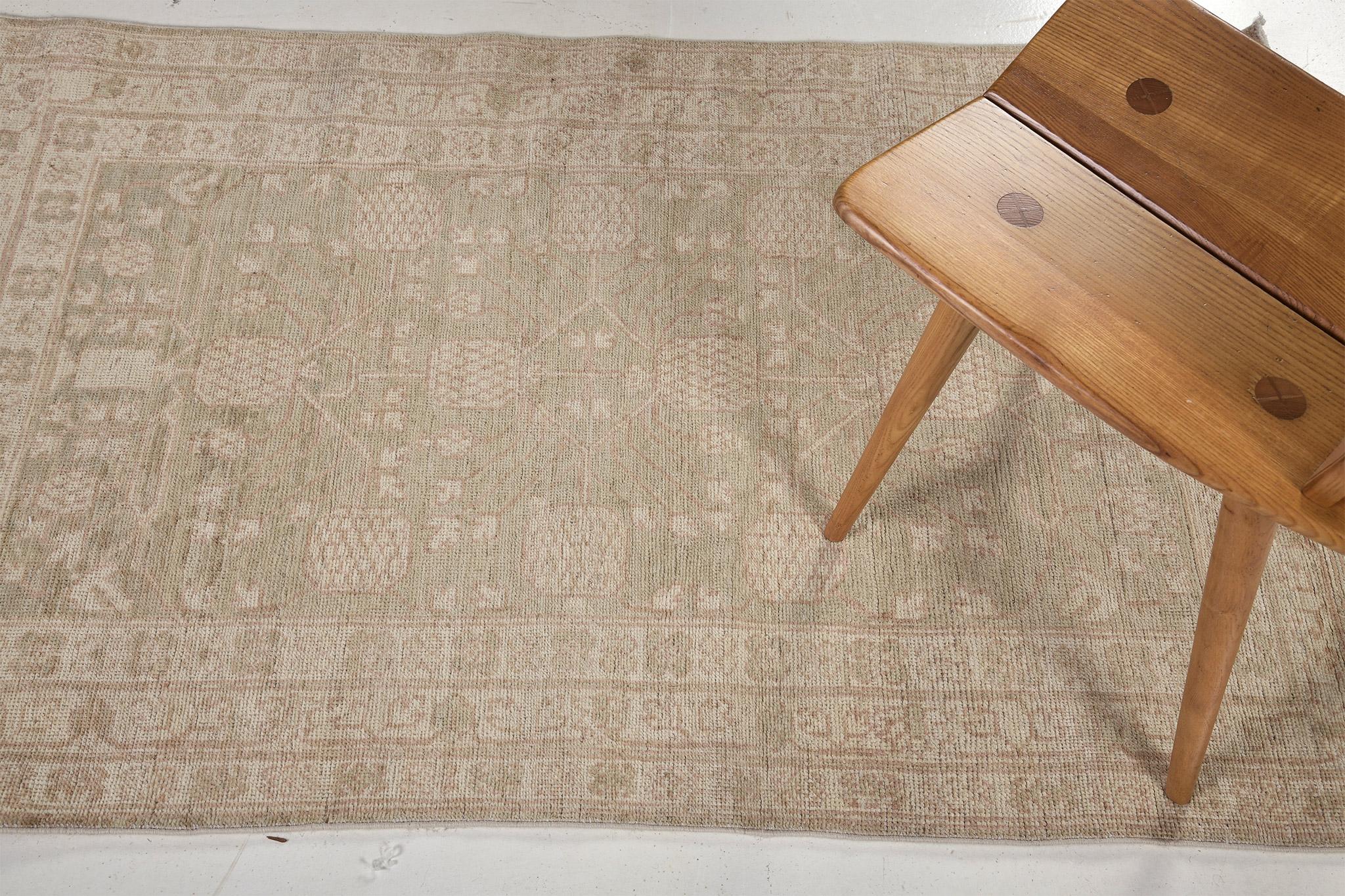 Noué à la main Mehraban - Tapis vintage de style néo-gothique Khotan en vente
