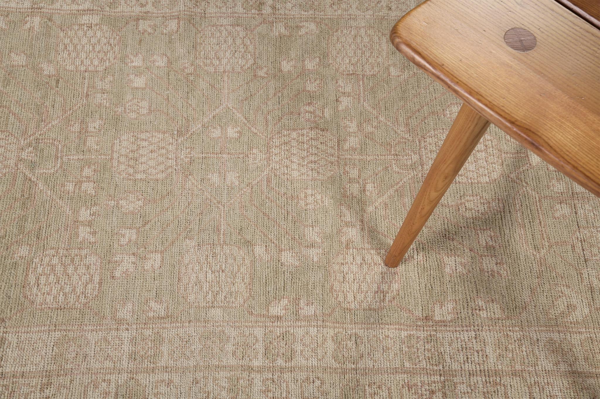 Mehraban - Tapis vintage de style néo-gothique Khotan Neuf - En vente à WEST HOLLYWOOD, CA