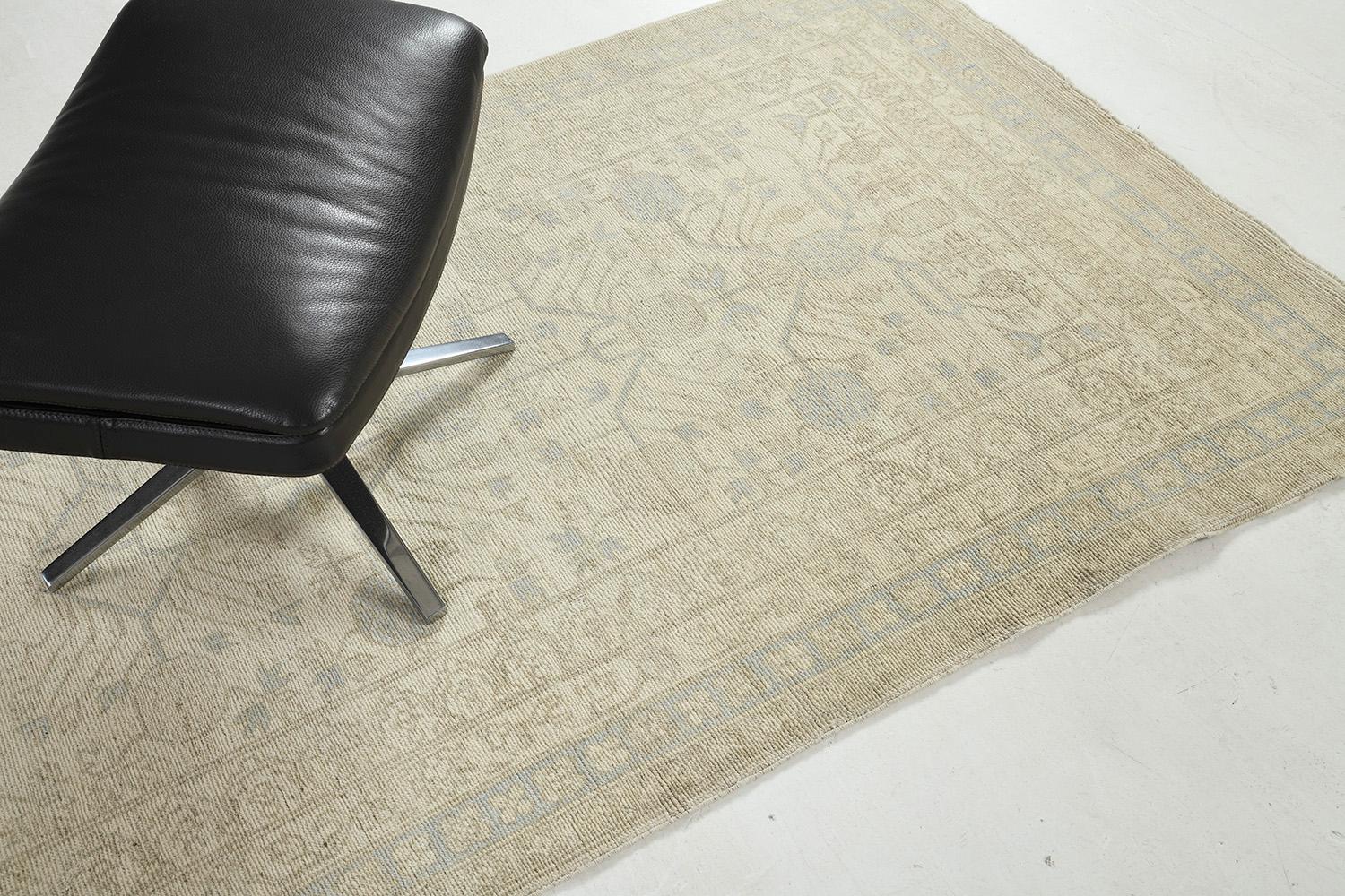 Contemporary Mehraban Vintage Style Khotan Revival Rug For Sale