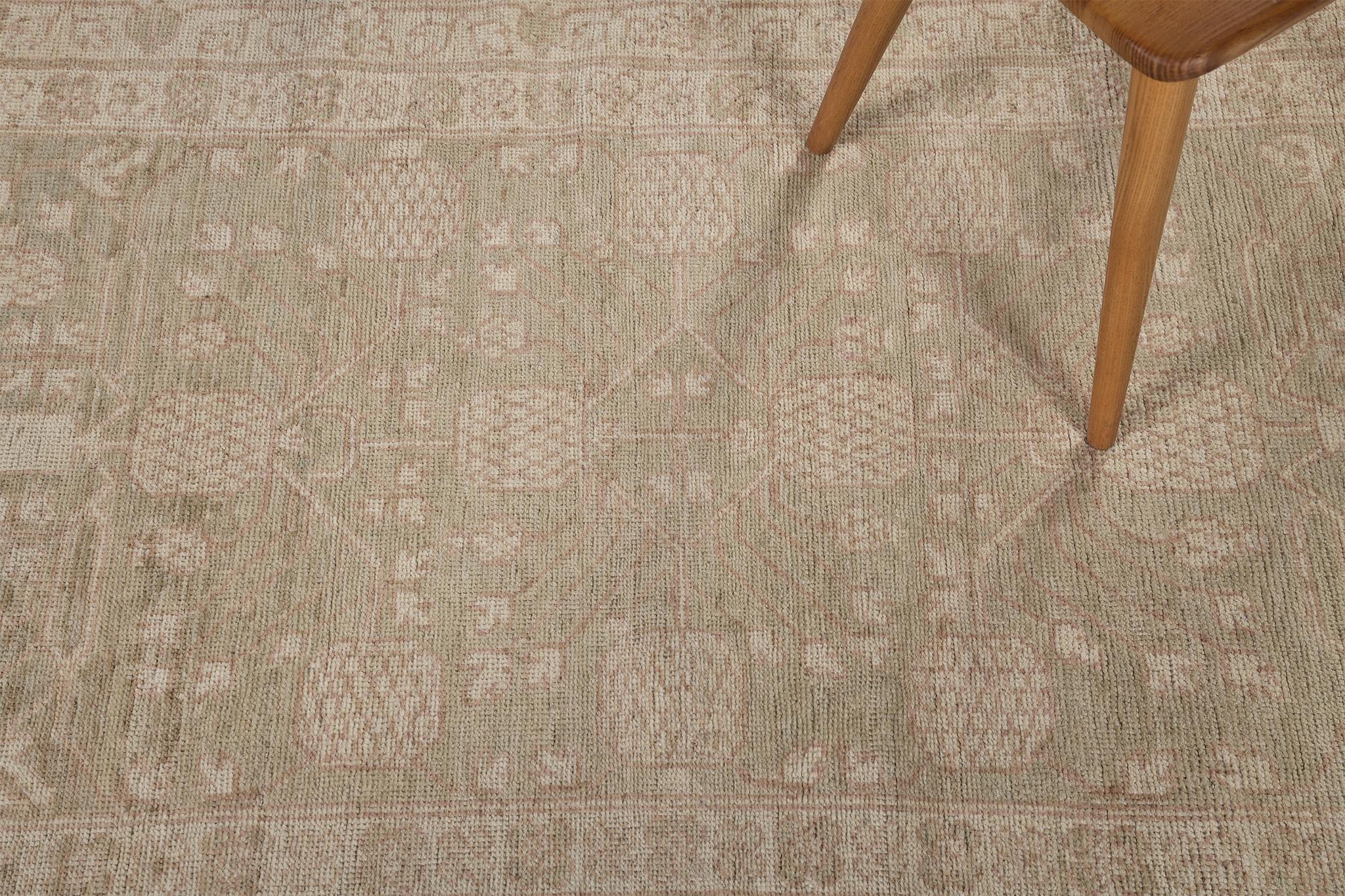 XXIe siècle et contemporain Mehraban - Tapis vintage de style néo-gothique Khotan en vente