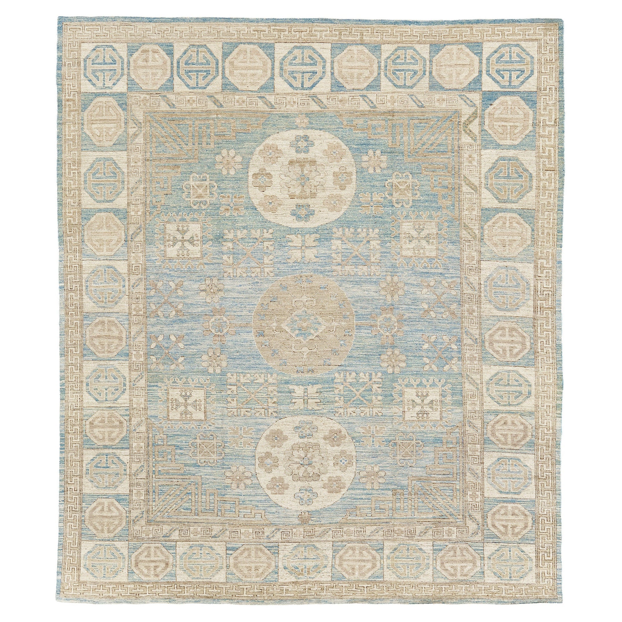 Mehraban - Tapis vintage de style néo-gothique Khotan