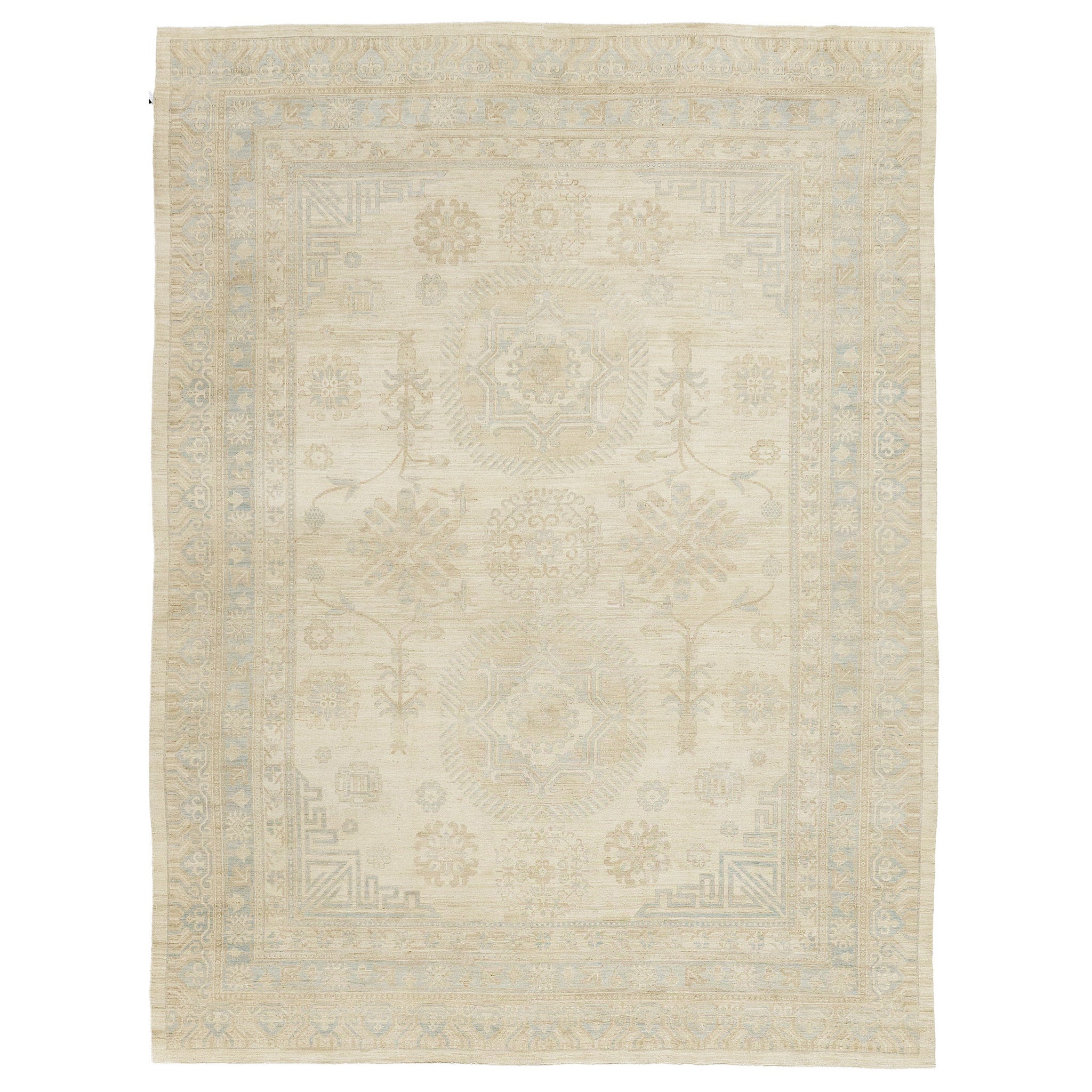Mehraban - Tapis vintage de style néo-gothique Khotan