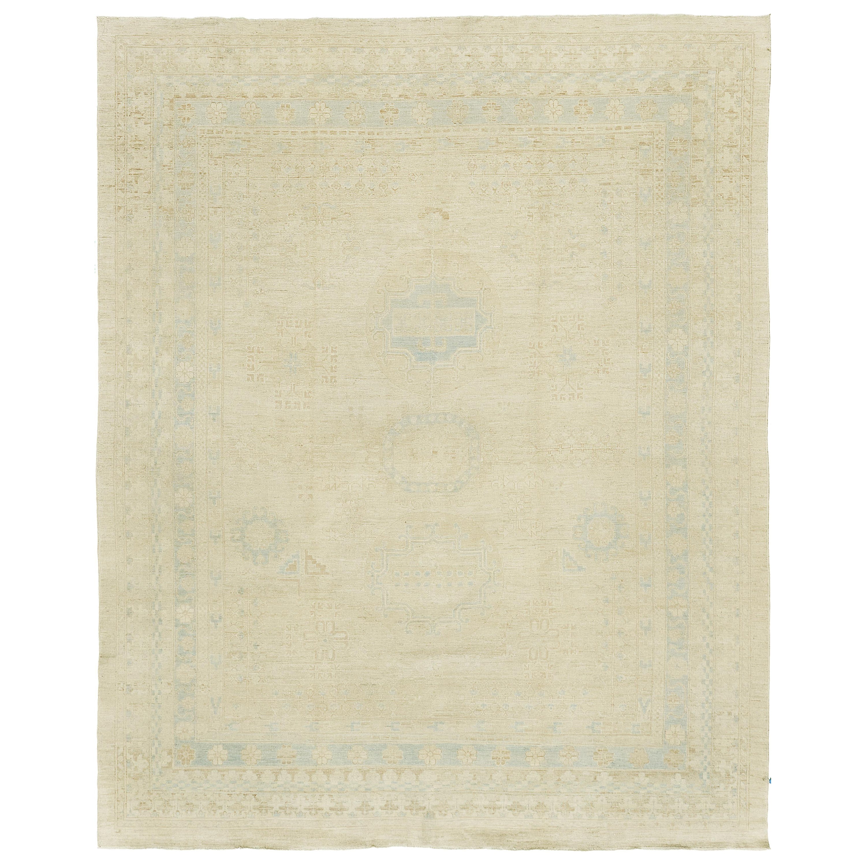 Mehraban - Tapis vintage de style néo-gothique Khotan