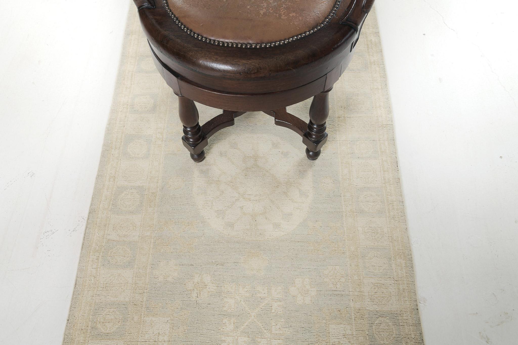 Afghan Mehraban Vintage Style Khotan Revival Runner For Sale